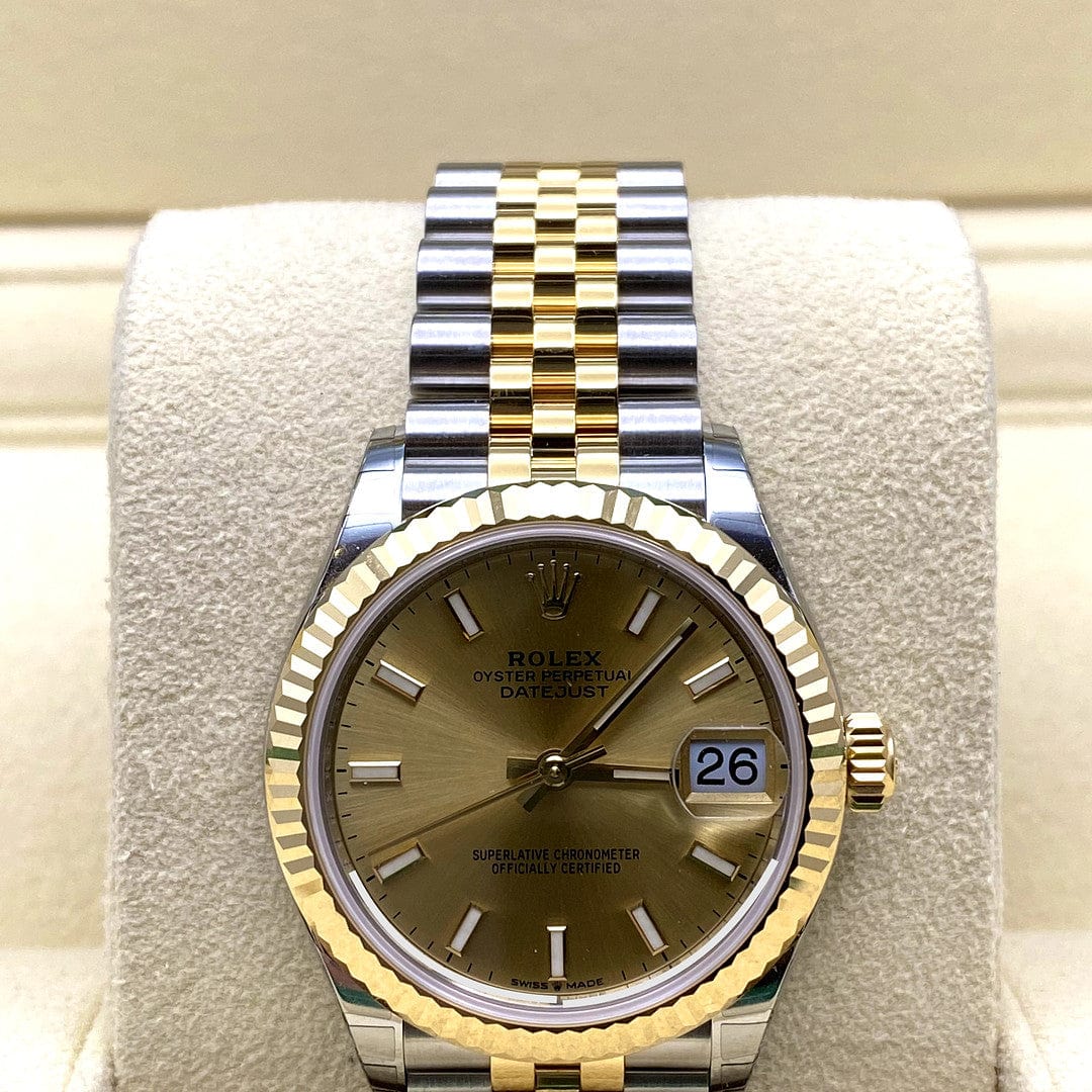 Rolex Datejust 31 278273 'Ladies' Yellow Gold Stainless Steel Champagne Dial