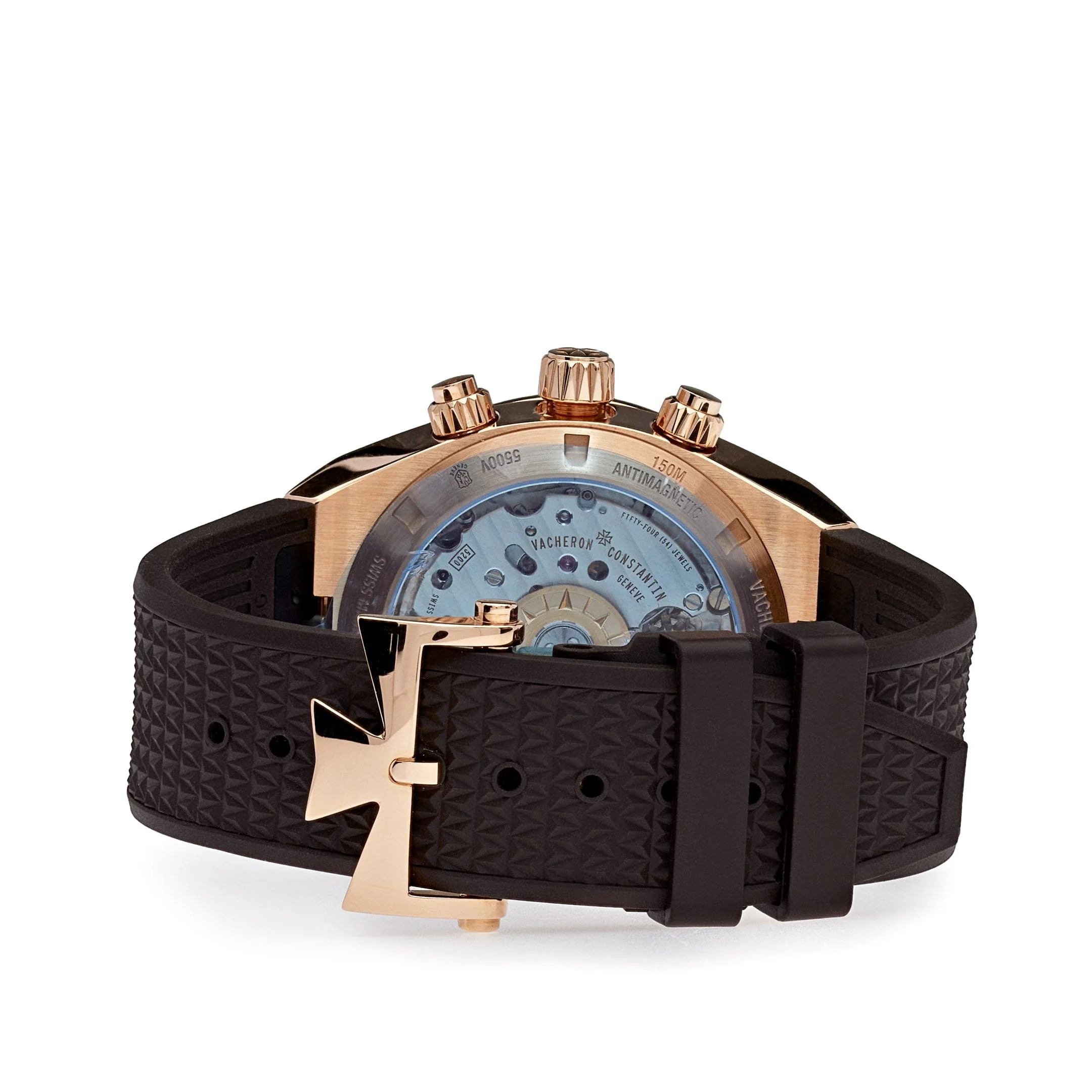 Vacheron Constantin Overseas Chronograph 5500V/000R-B074 Rose Gold White Dial