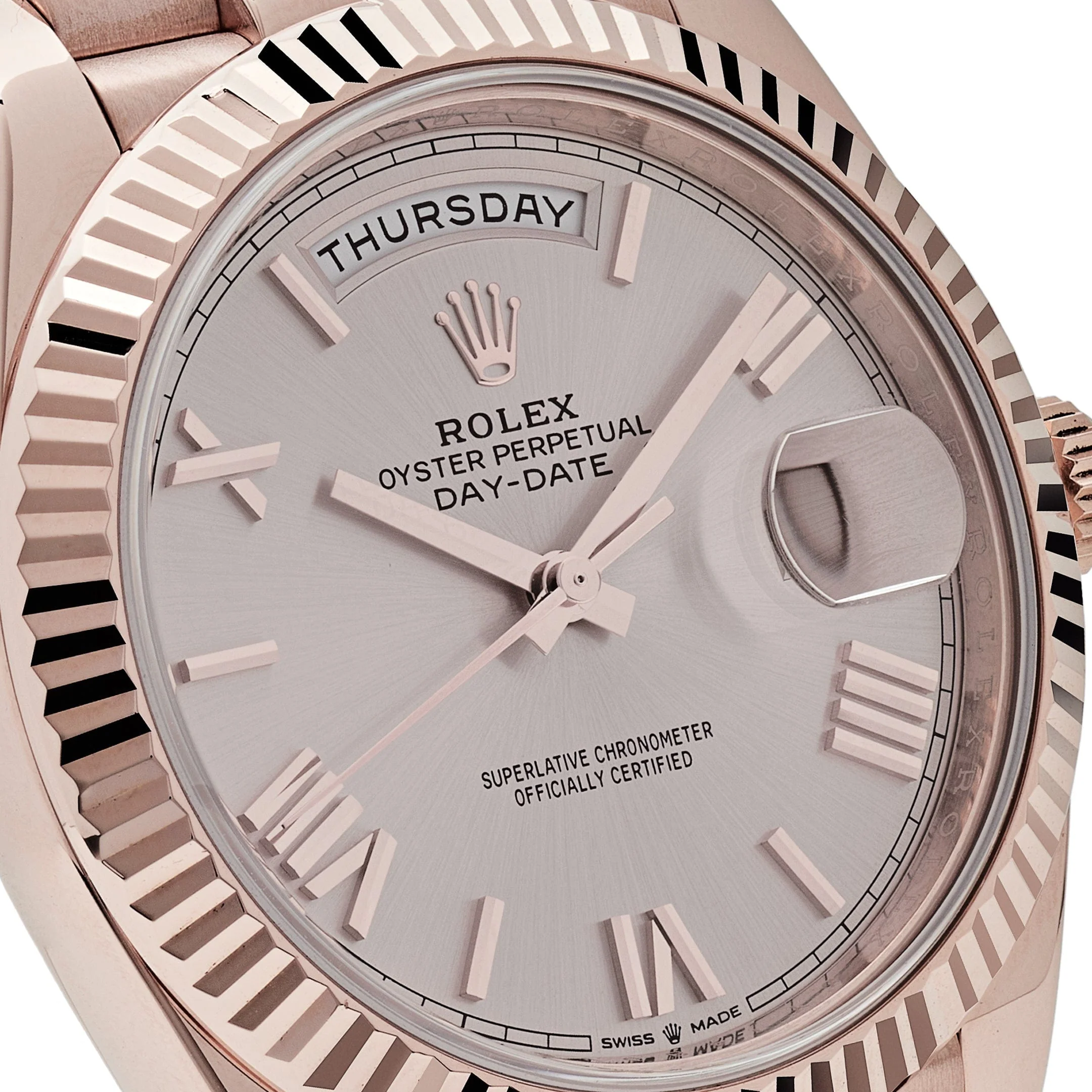 Rolex Day-Date 40 228235 Rose Gold Sundust Roman Dial