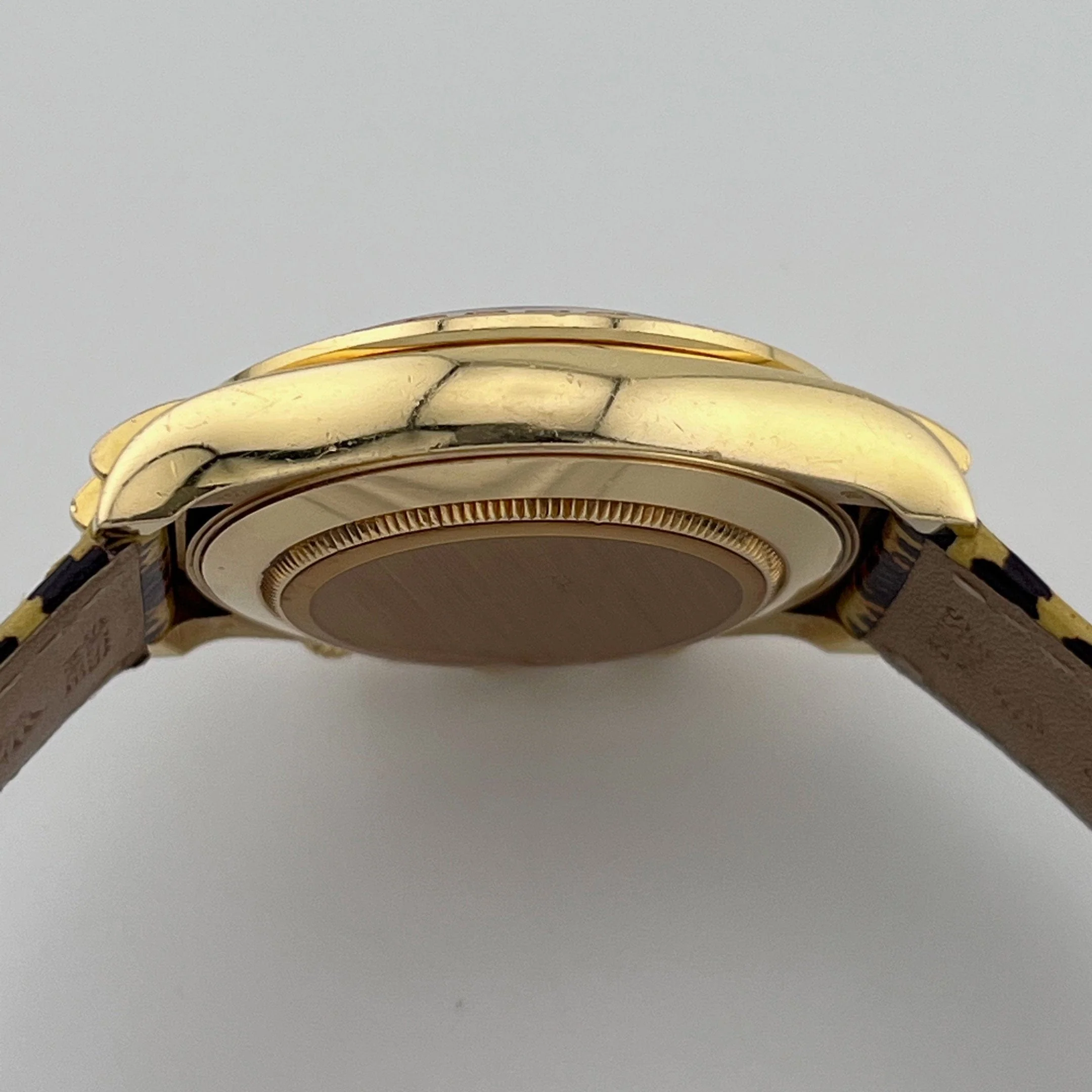 Rolex Daytona 116598SACO Yellow Gold 'Leopard' Diamond Dial Cognac Sapphire Bezel (2008)