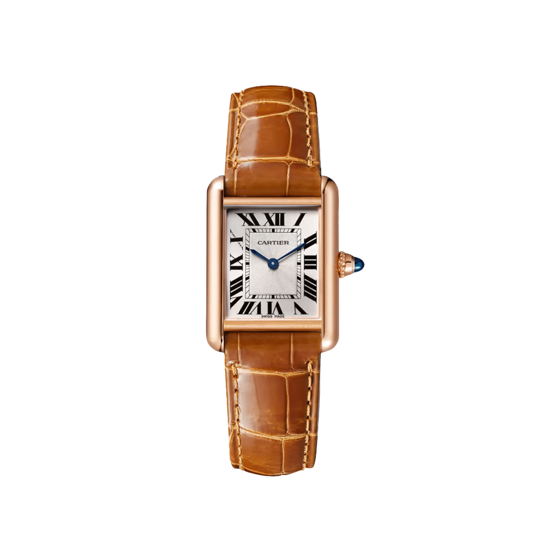 Cartier Tank Louis Small WGTA0010 Rose Gold Silver Dial