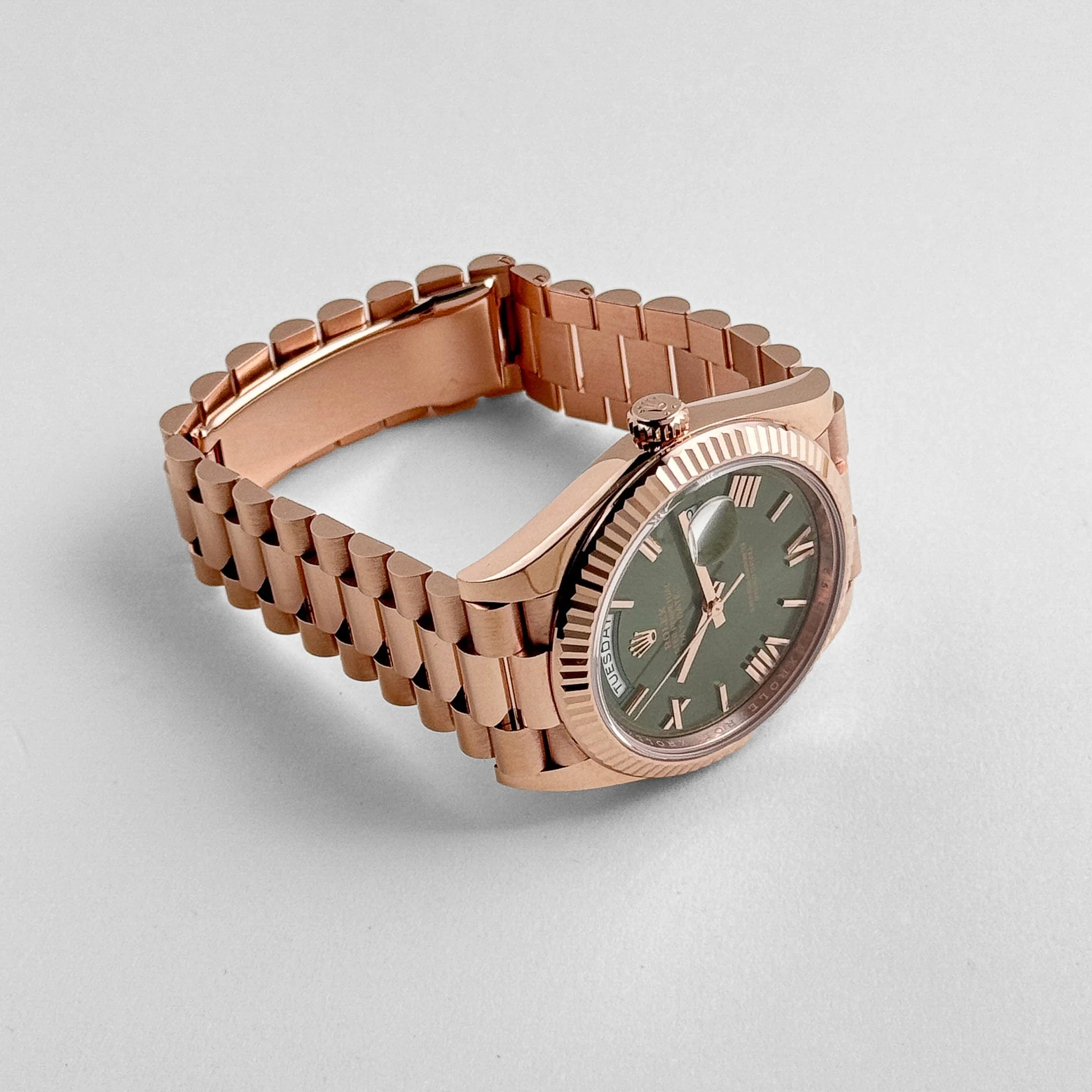 Rolex Day-Date 40 228235 Rose Gold Olive Green Dial (2021)