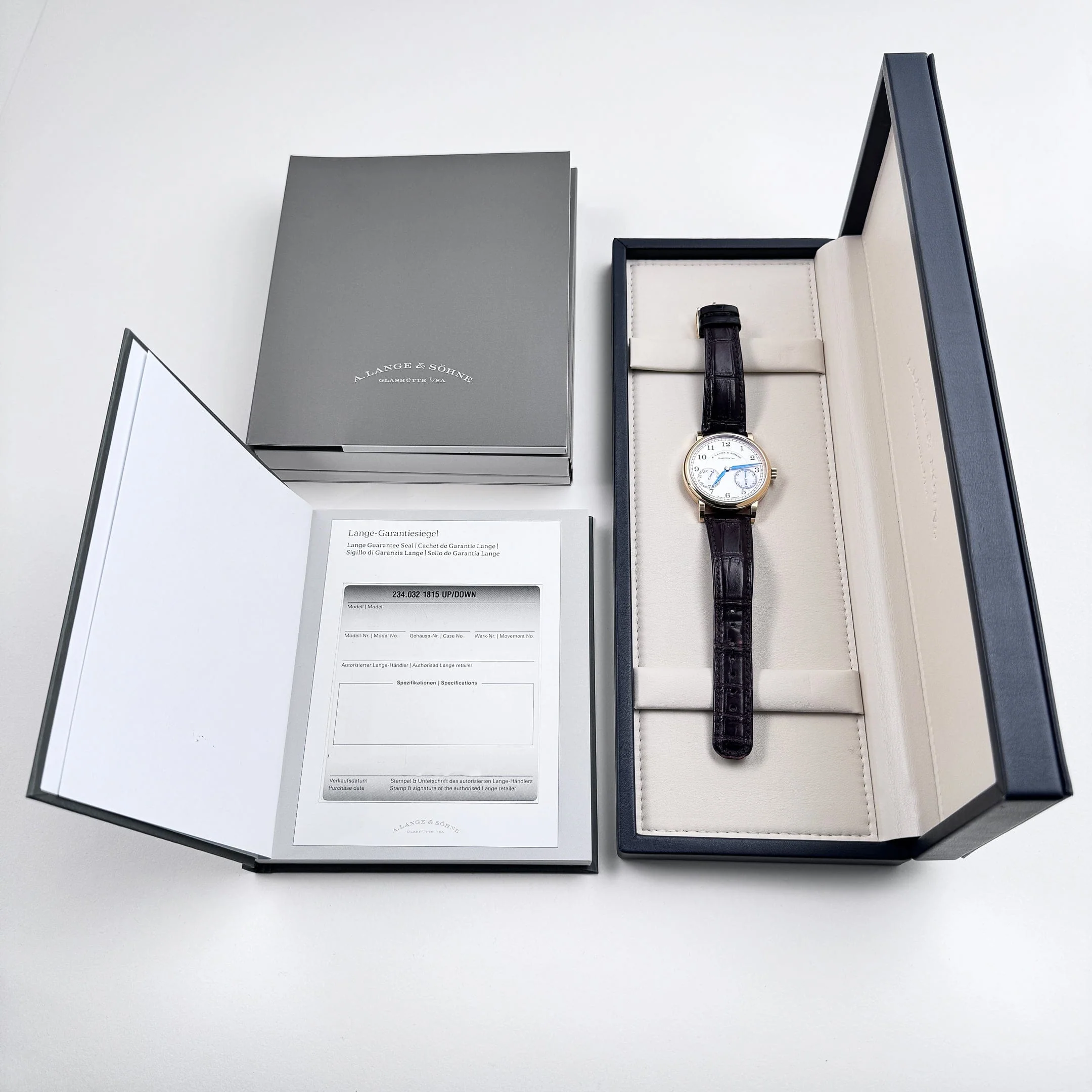 A. Lange & Söhne 234.032 1815 UP/DOWN Rose Gold Silver Dial (2015)