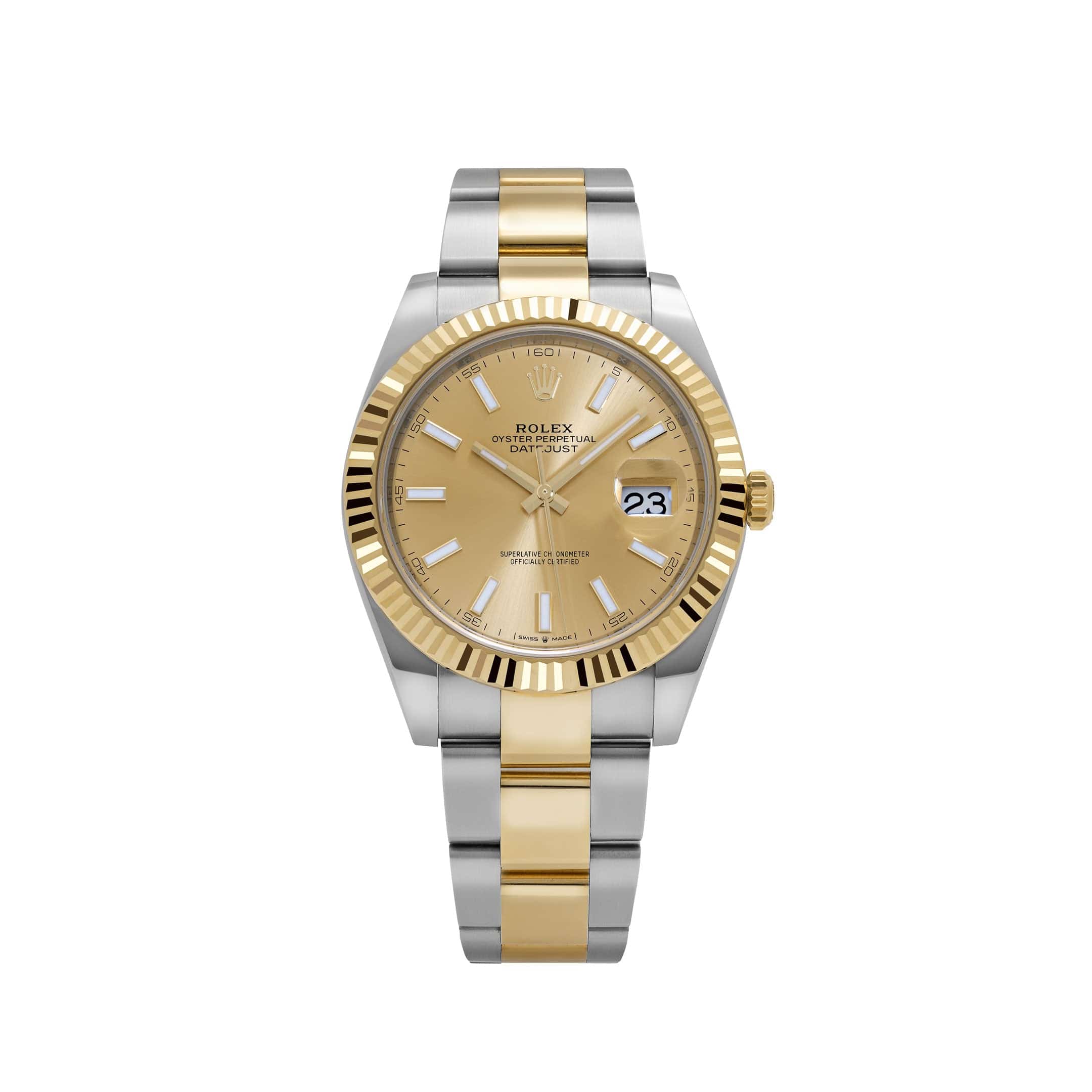 Rolex Datejust 41 126333 Stainless Steel Yellow Gold Champagne Dial Oyster (2023)