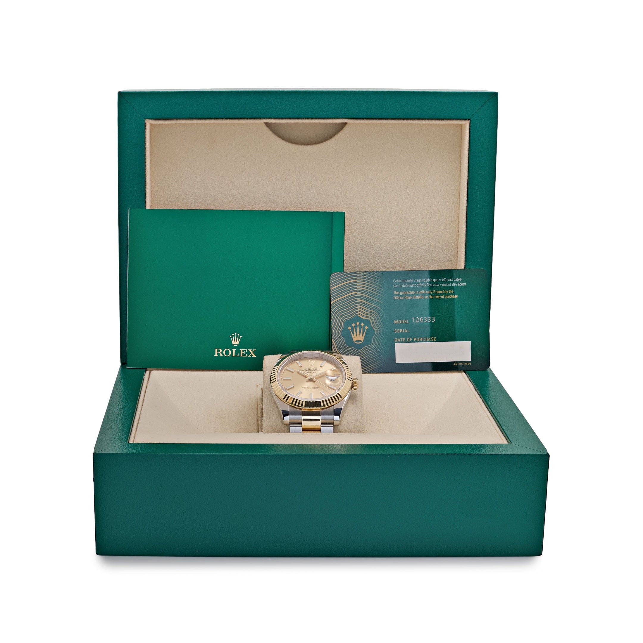 Rolex Datejust 41 126333 Stainless Steel Yellow Gold Champagne Dial Oyster (2023)