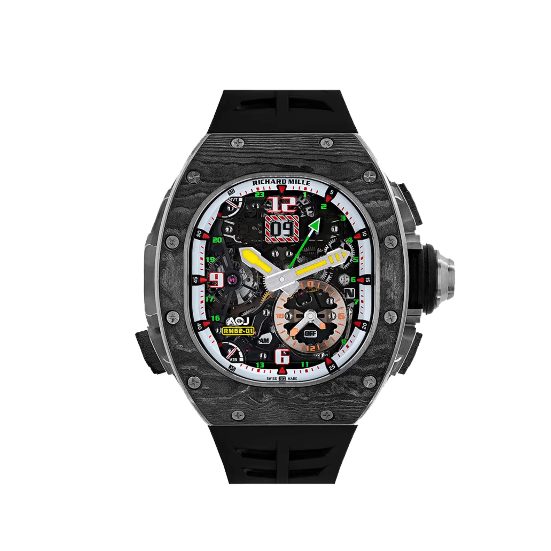 Richard Mille RM 62-01 'Airbus' Manual Winding Tourbillon Vibrating Alarm ACJ Carbon Limited Edition of 30