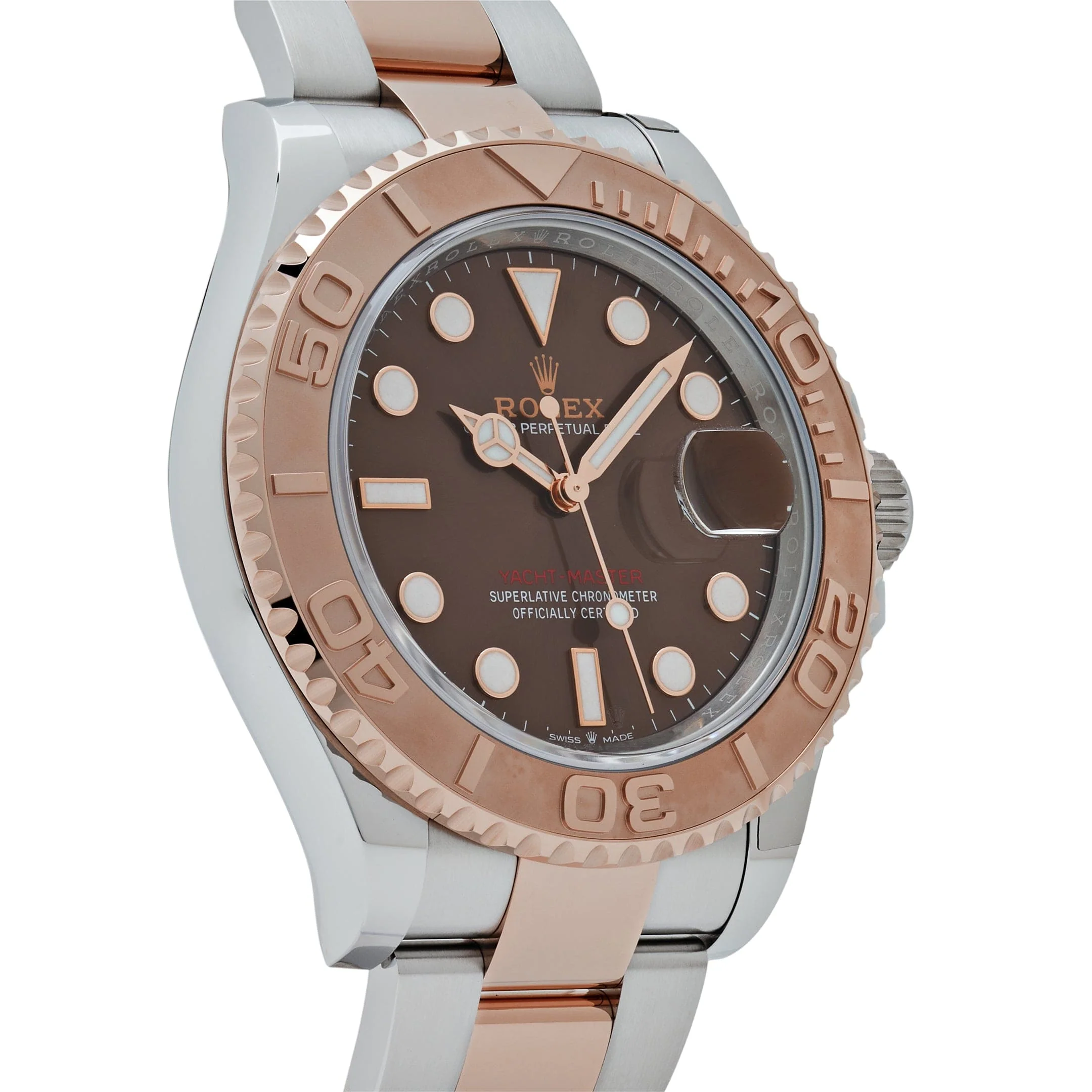 Rolex Yacht-Master 40 126621 Stainless Steel Rose Gold Chocolate Dial