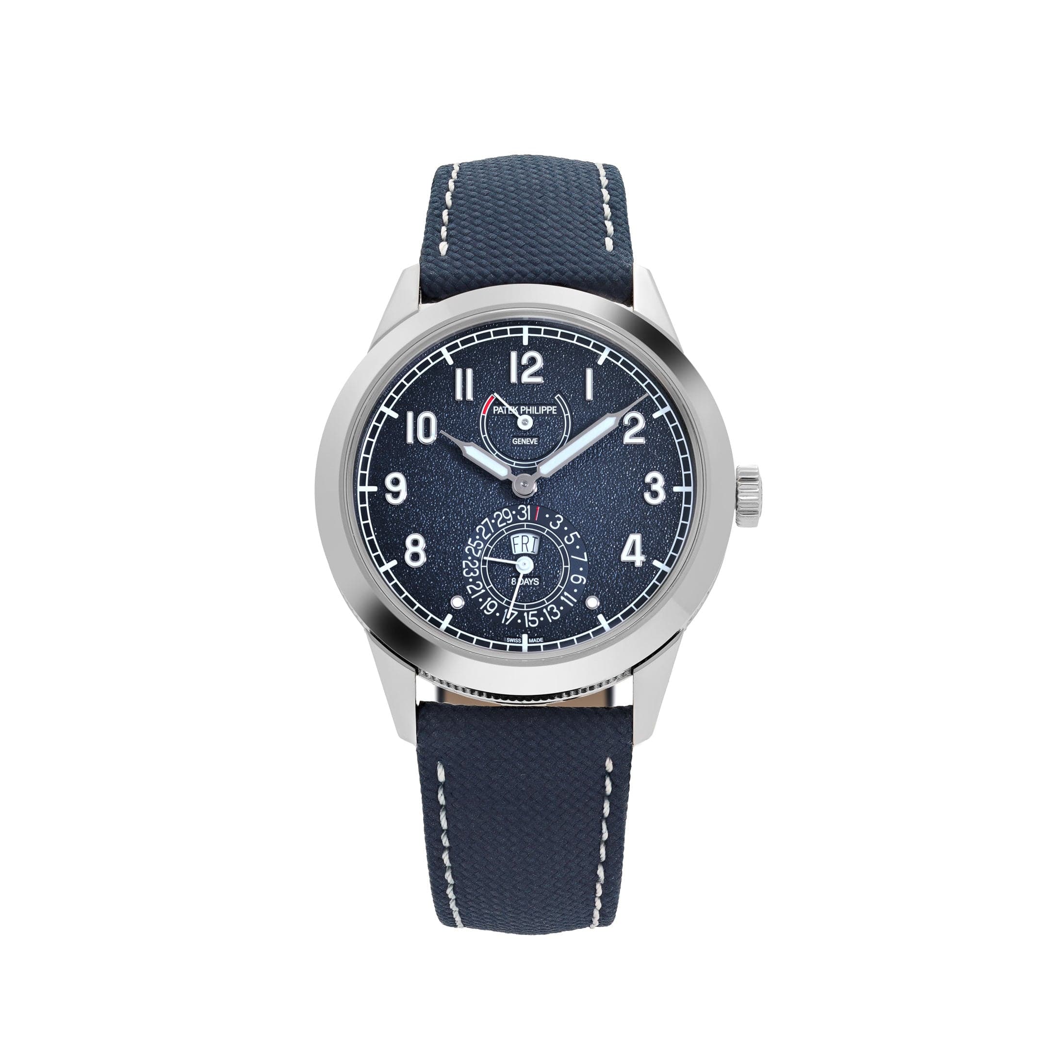 Patek Philippe Calatrava 8-Day 5328G-001 White Gold Blue Dial (2025)