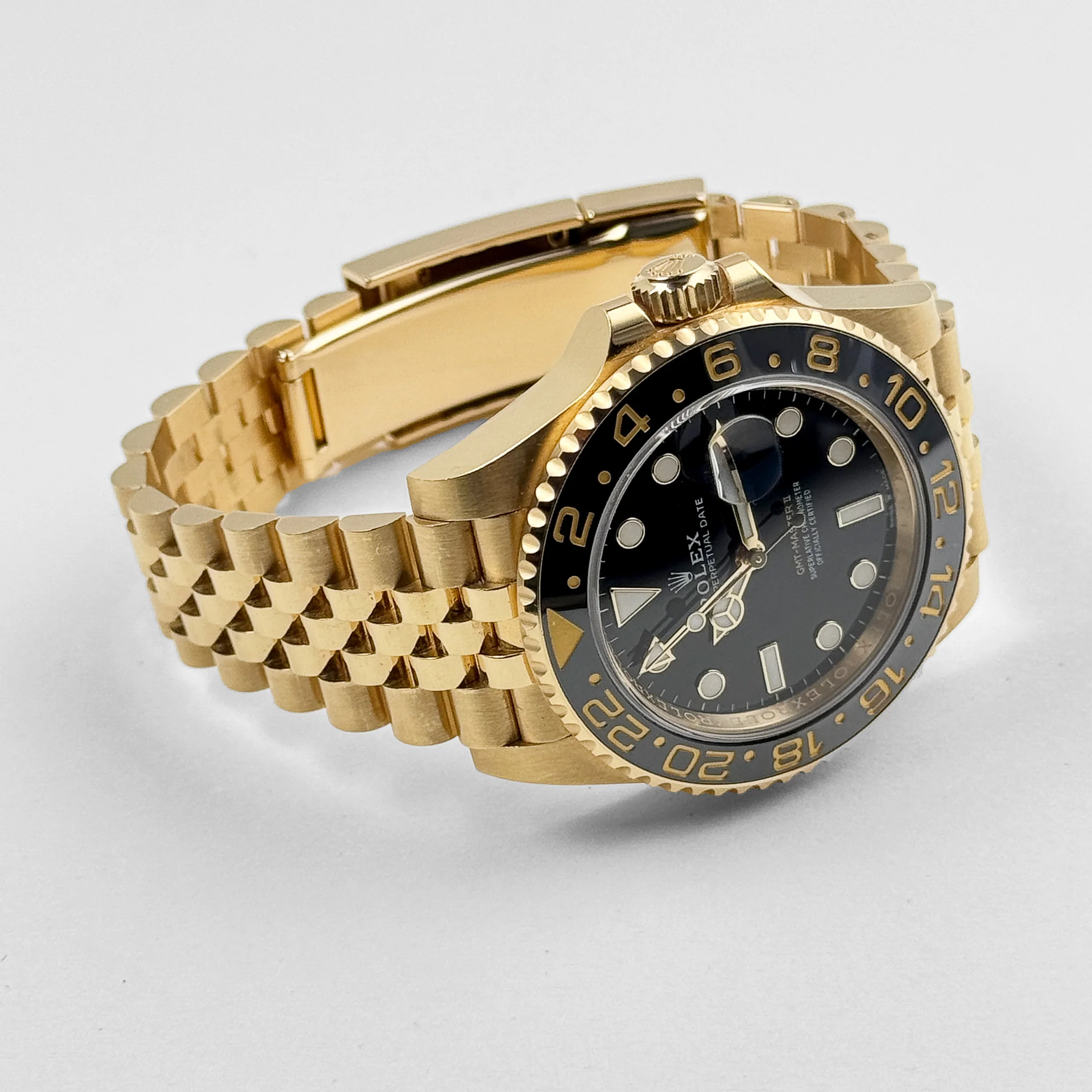 Rolex GMT-Master II 126718GRNR Yellow Gold Black Dial Jubilee (2023)