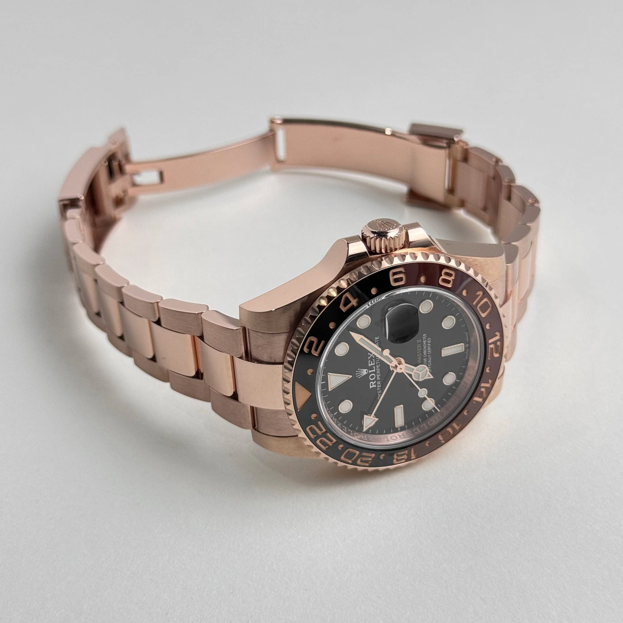 Rolex GMT-Master II 126715CHNR 'Root Beer' Rose Gold Black Dial (2020)