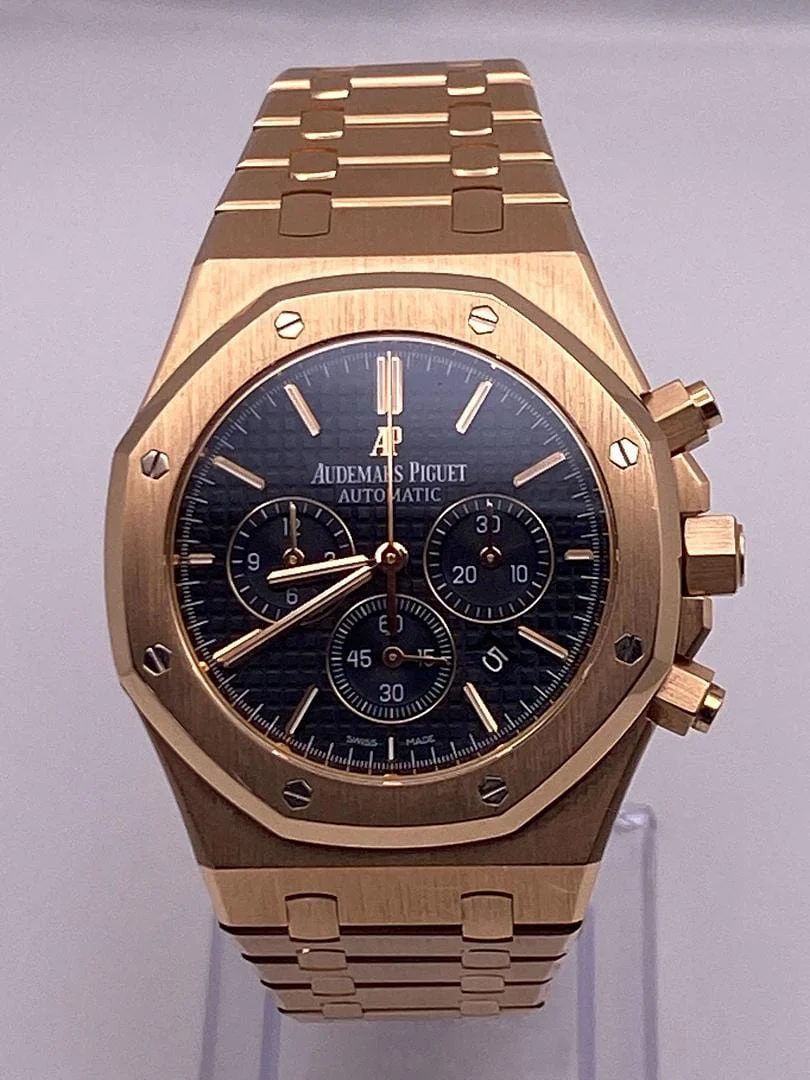 Audemars Piguet Royal Oak 26320OR.OO.1220OR.01 Chronograph Rose Gold Black Dial