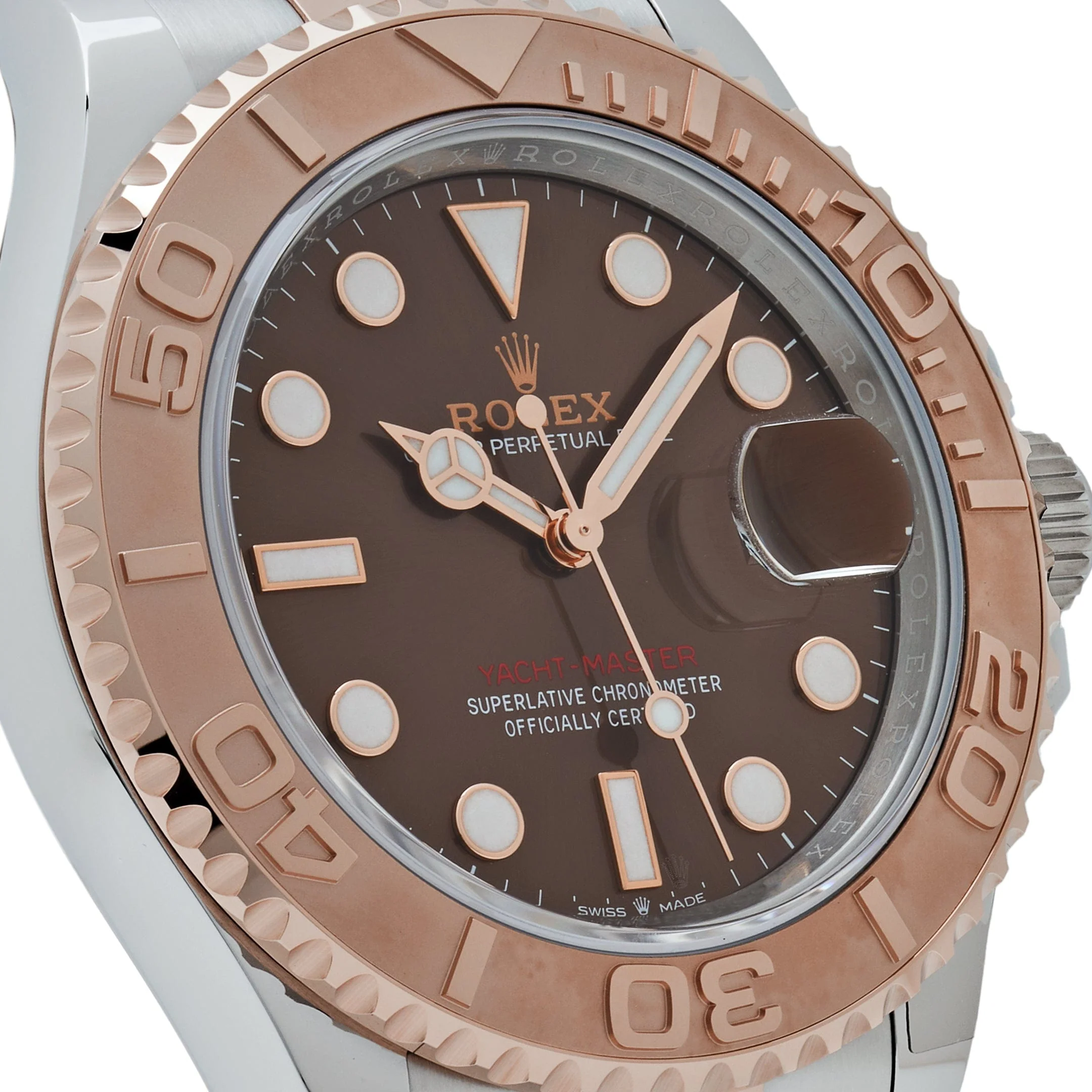 Rolex Yacht-Master 40 126621 Stainless Steel Rose Gold Chocolate Dial