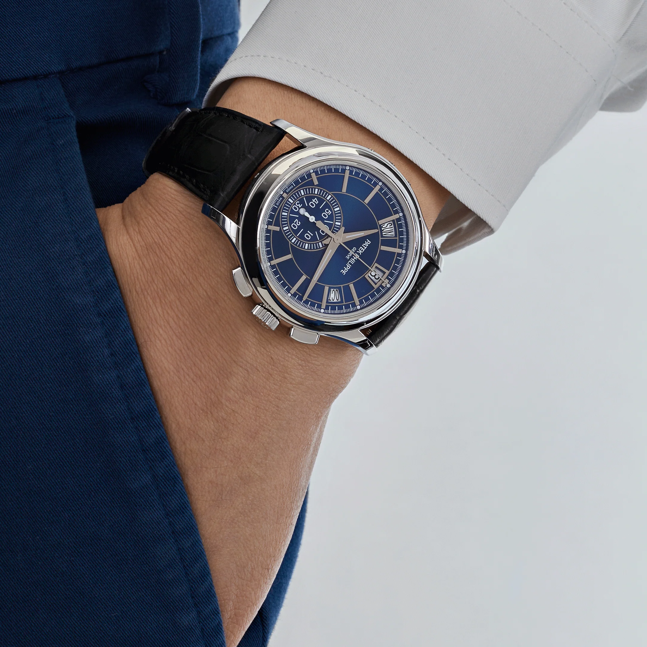 Patek Philippe Complications 5905P-001 Platinum Blue Dial Annual Calendar (2019)