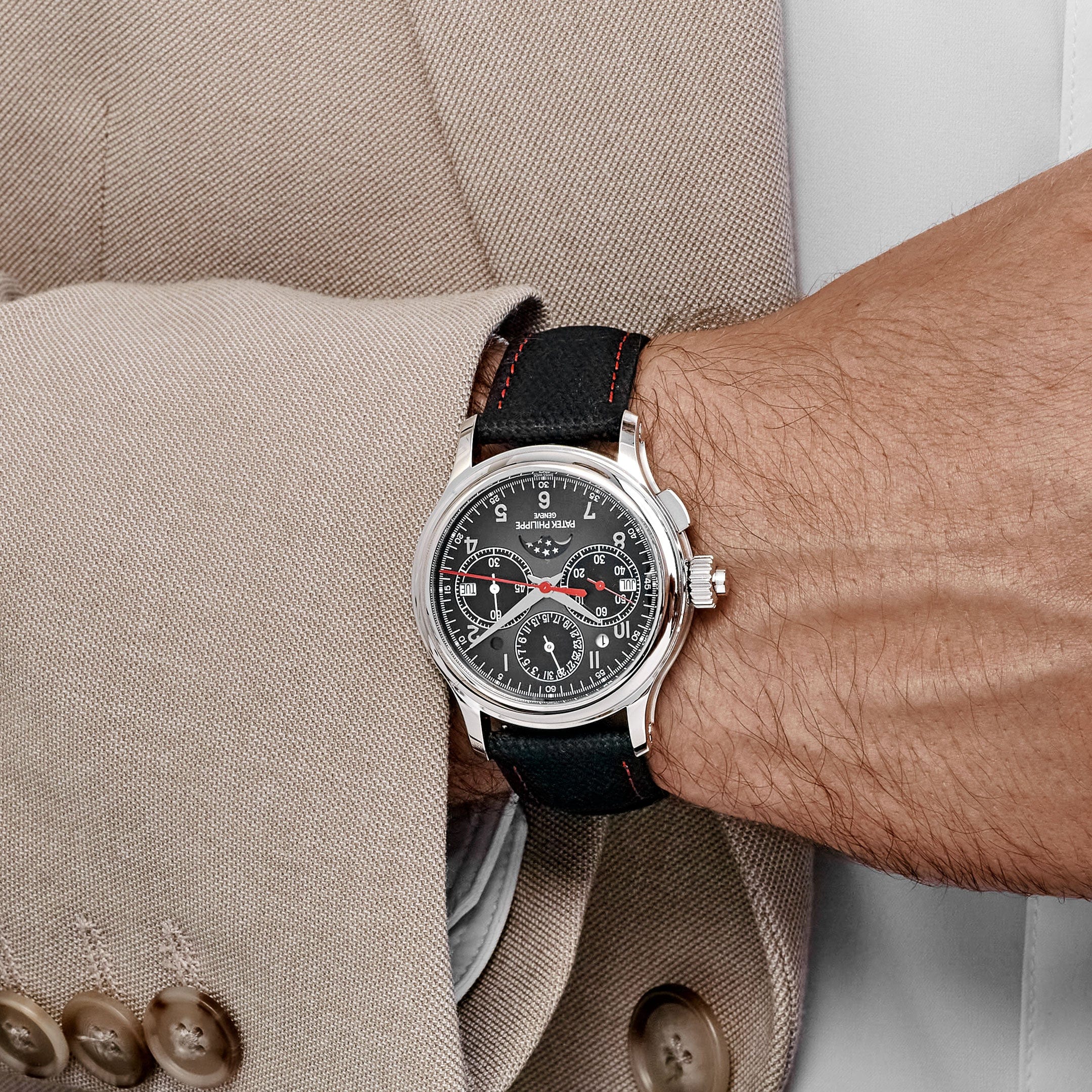 Patek Philippe Grand Complications 5373P-001 Split Seconds Perpetual Calendar 'Lefty' Chronograph Platinum (2025)