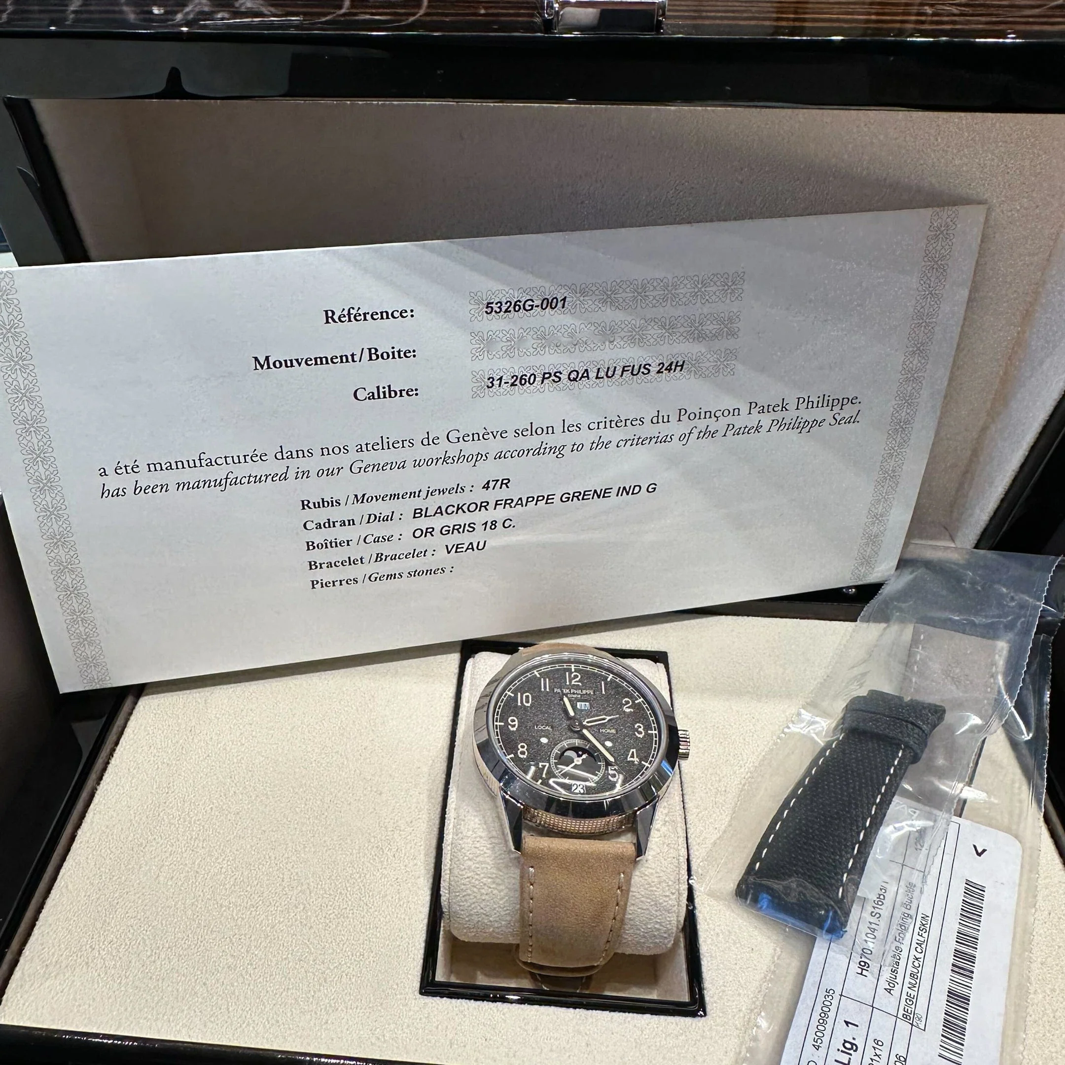 Patek Philippe Complications 5326G-001 White Gold Grey Dial (2024)