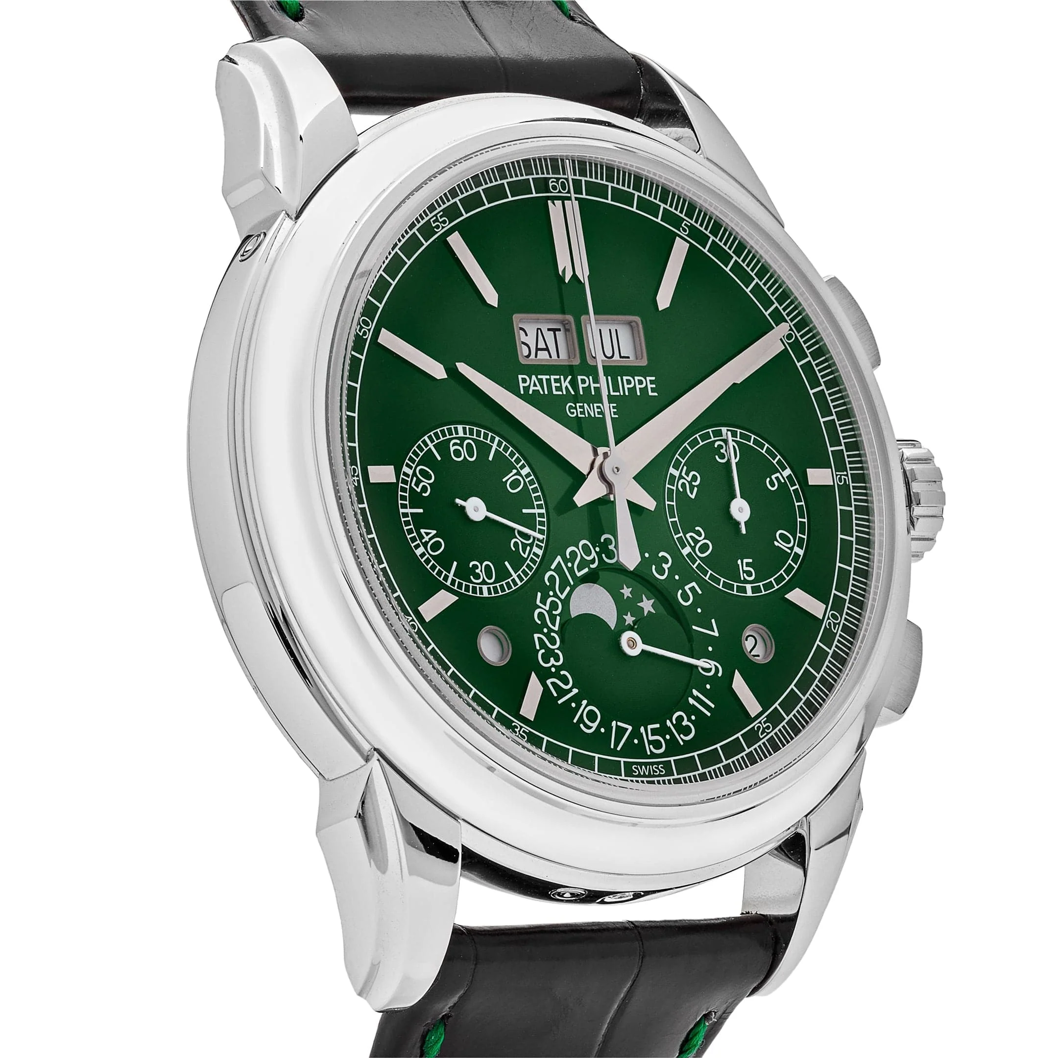 Patek Philippe Grand Complications 5270P-014 Perpetual Calendar Chronograph Platinum Green Dial