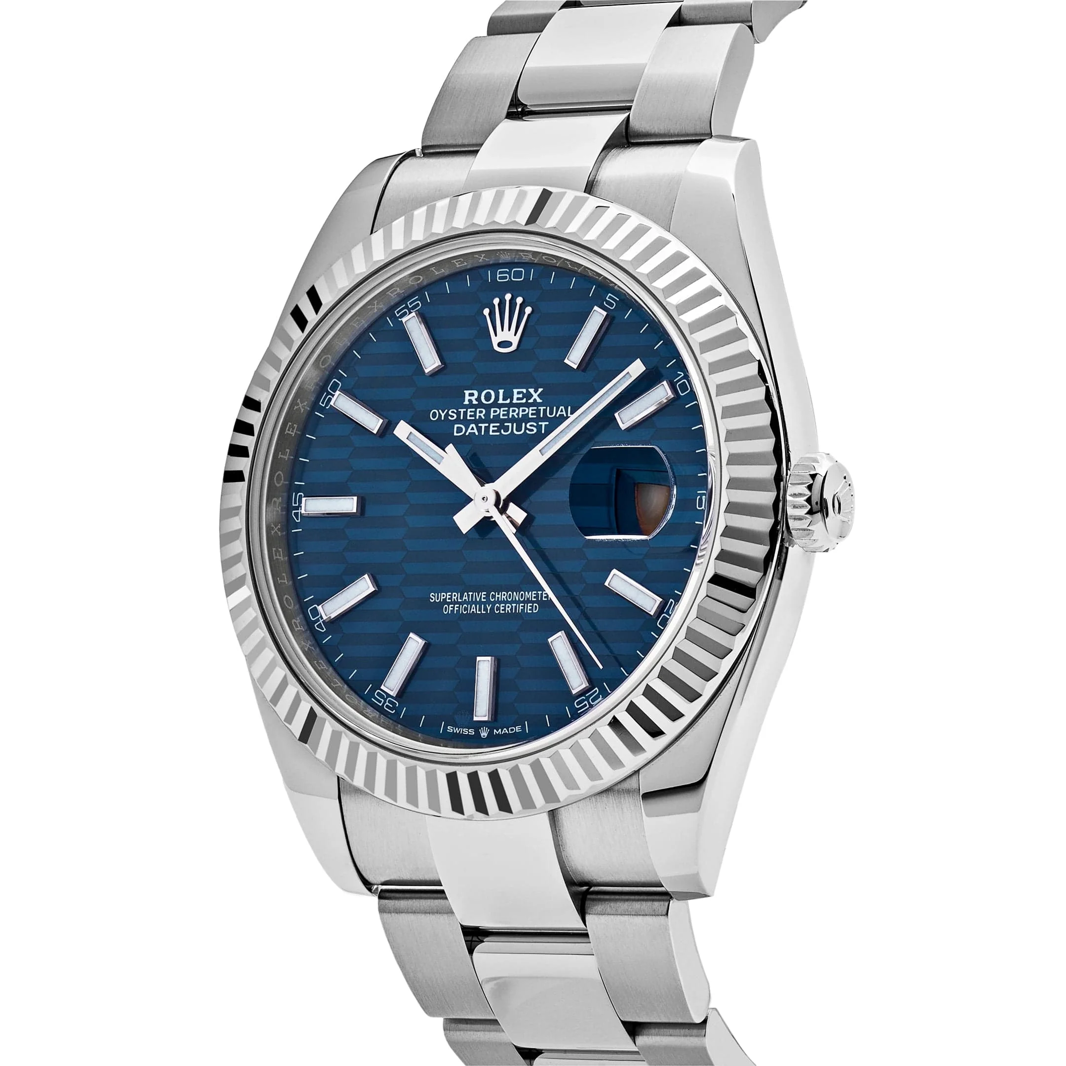 Rolex Datejust 41 126334 Stainless Steel Fluted Motif Blue Dial Oyster (2023)