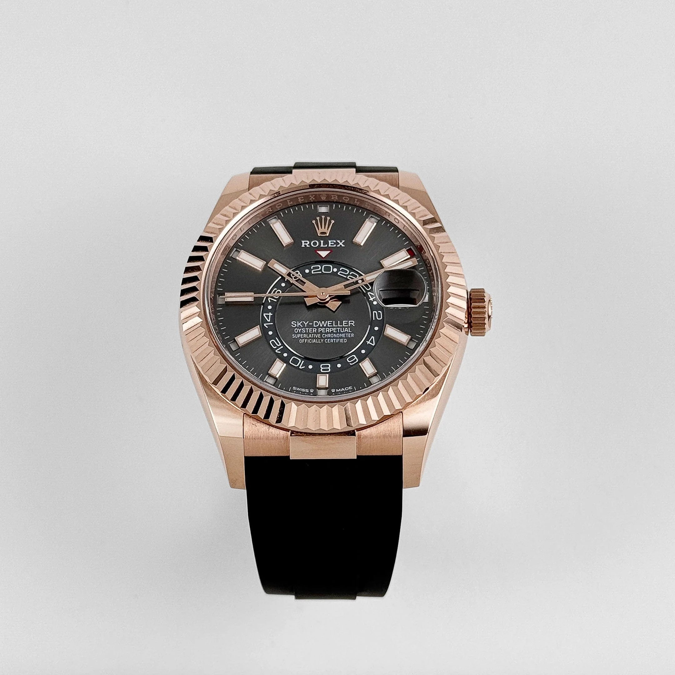 Rolex Sky-Dweller 336235 Rose Gold Slate Rhodium Dial (2024)