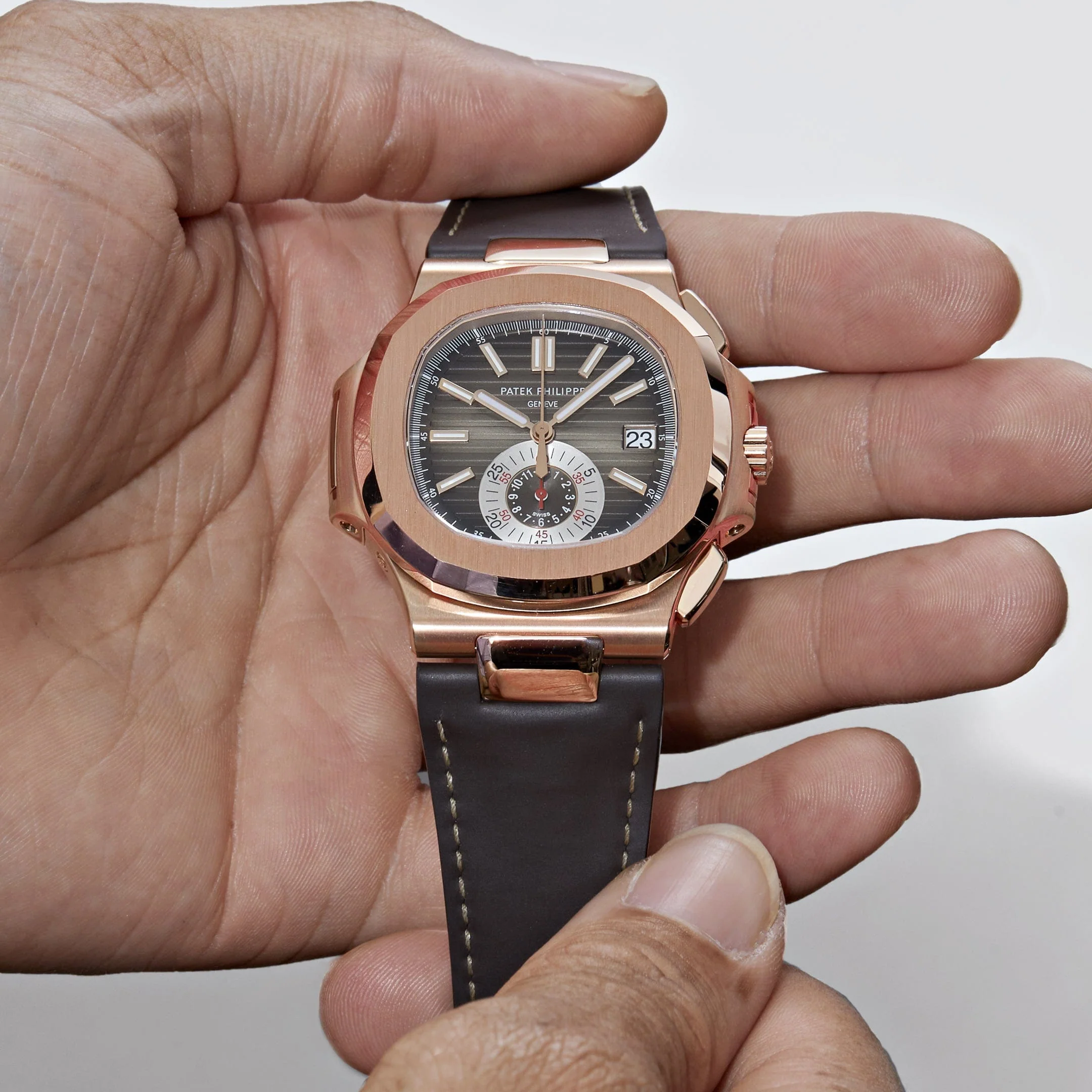 Patek Philippe Nautilus 5980R-001 Chronograph Rose Gold Brown Dial (2011)