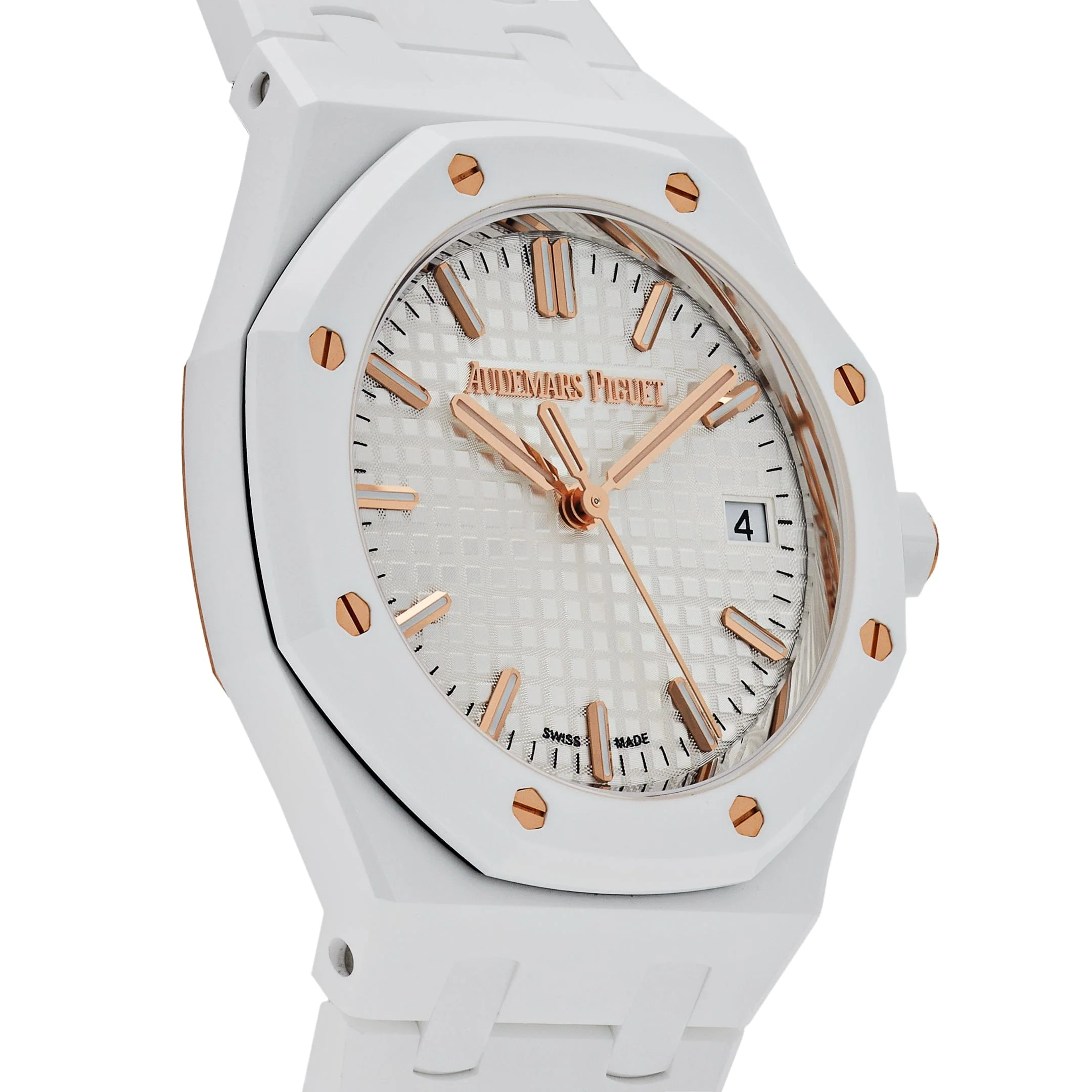 Audemars Piguet Royal Oak 77350CB.OO.1266CB.01 'Ladies' White Ceramic (2023)