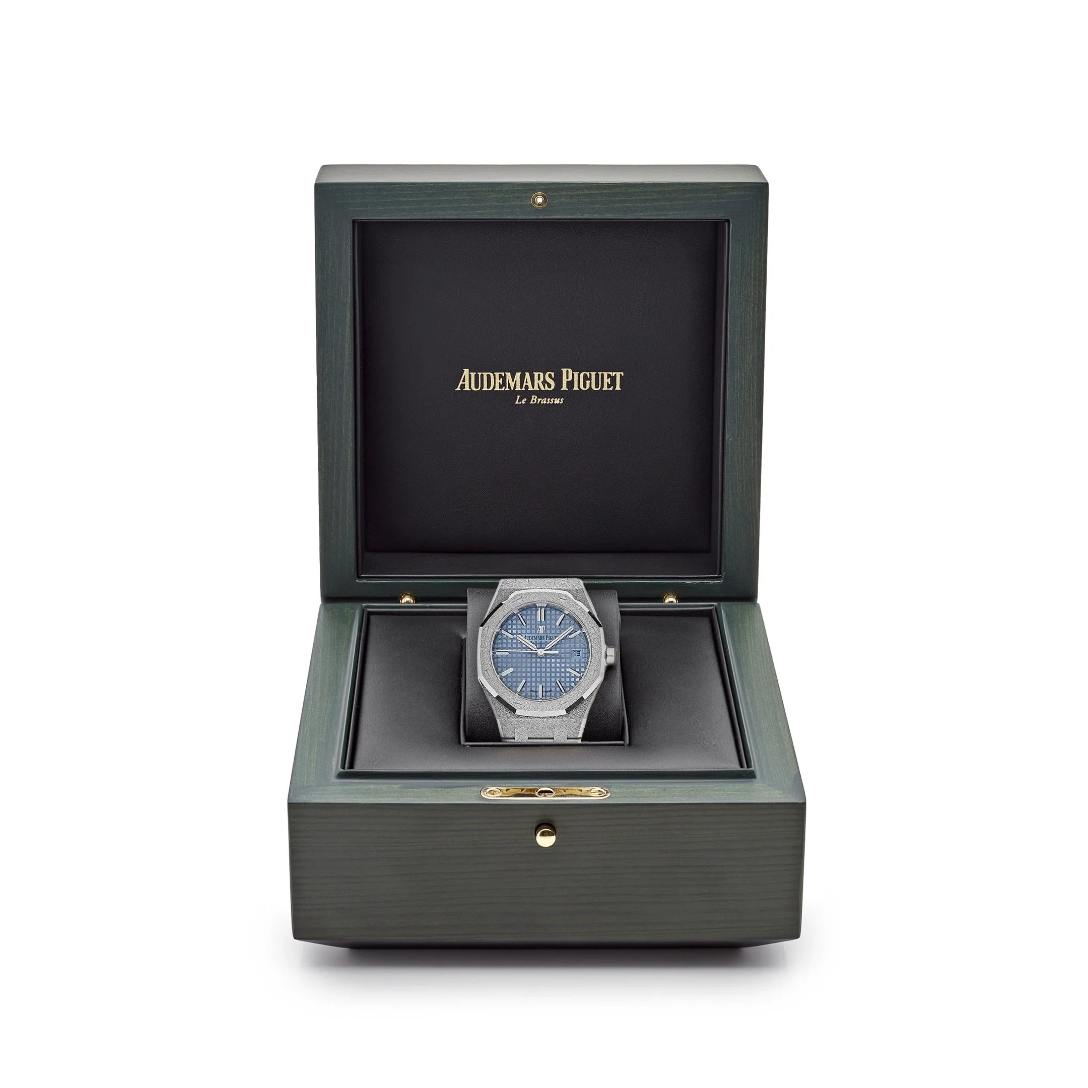 Audemars Piguet Royal Oak 77353BC.GG.1263BC.01 'Ladies' Selfwinding Frosted White Gold Light Blue Dial