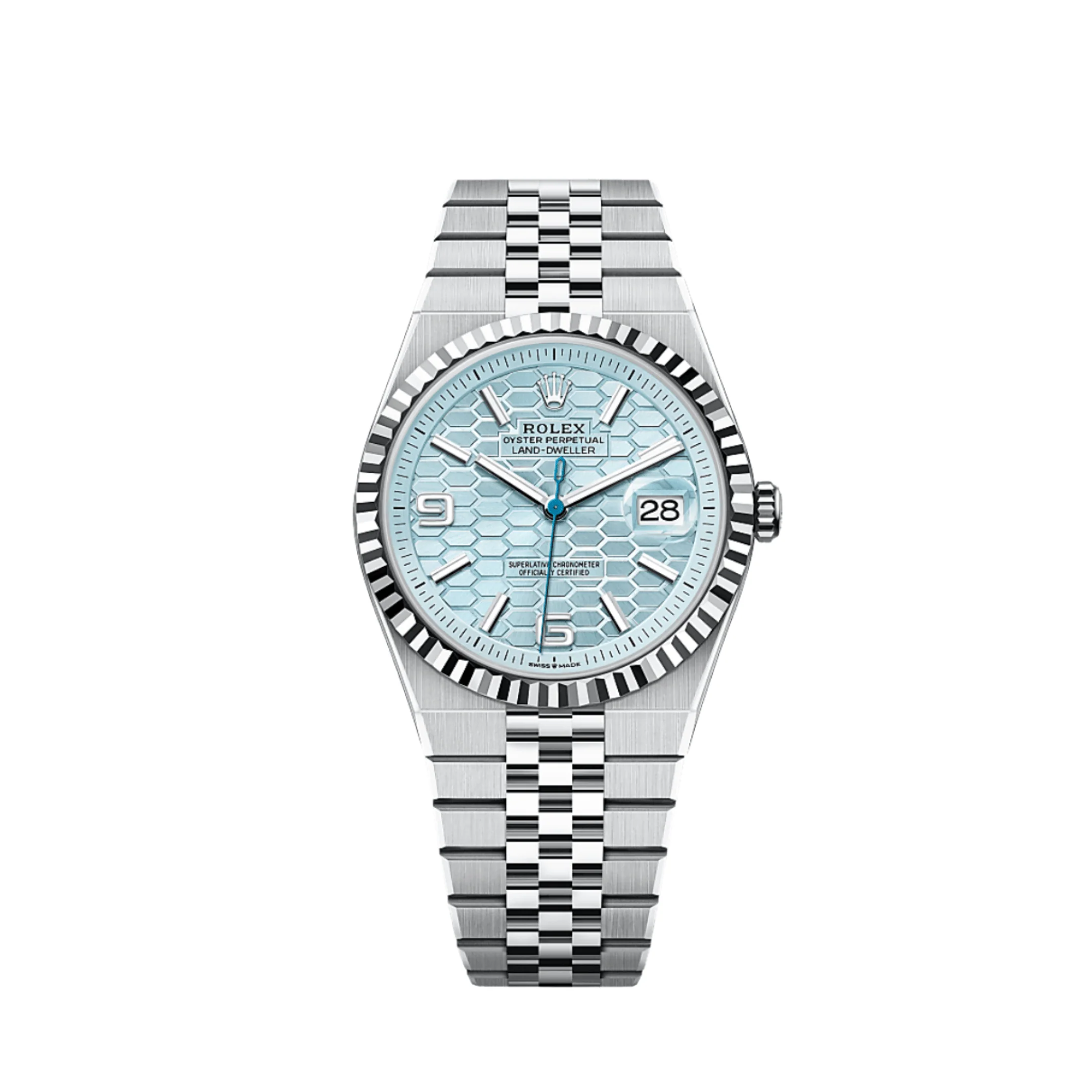 Rolex Land-Dweller 127336 Platinum Ice Blue Dial (2025)