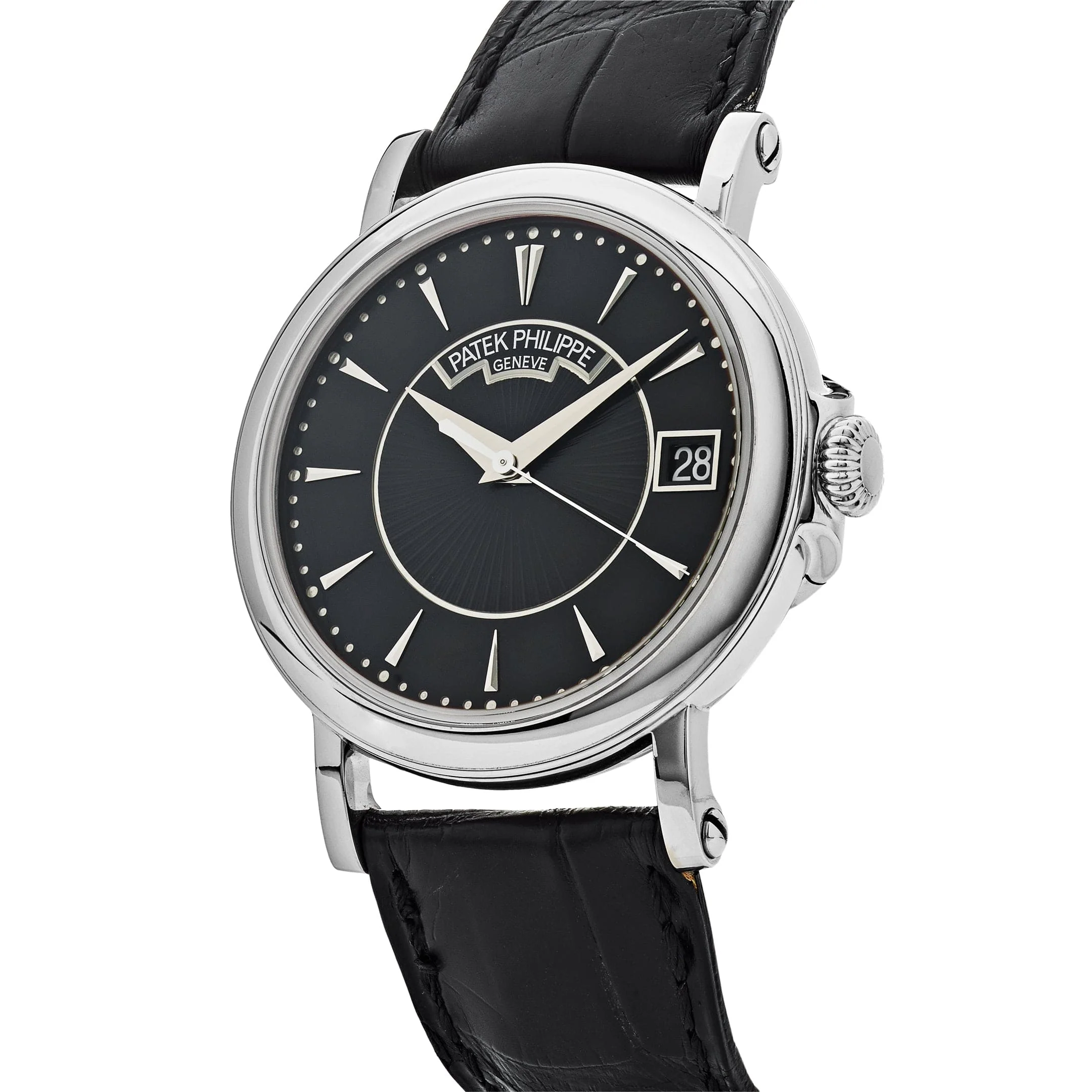 Patek Philippe Calatrava 5153G-001 Date White Gold Black Dial