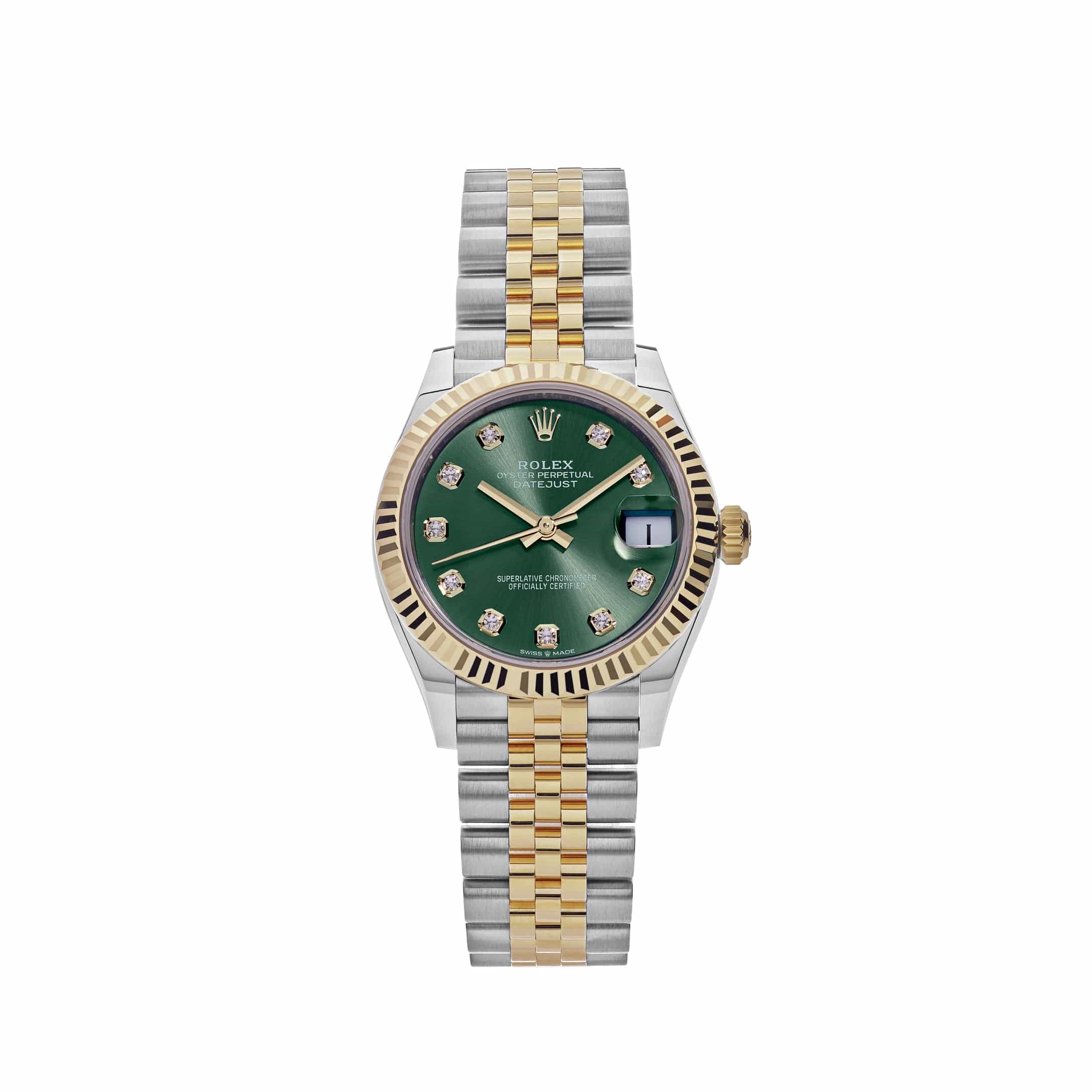 Rolex Datejust 31 278273 'Ladies' Yellow Gold Stainless Steel Green Dial (2023)