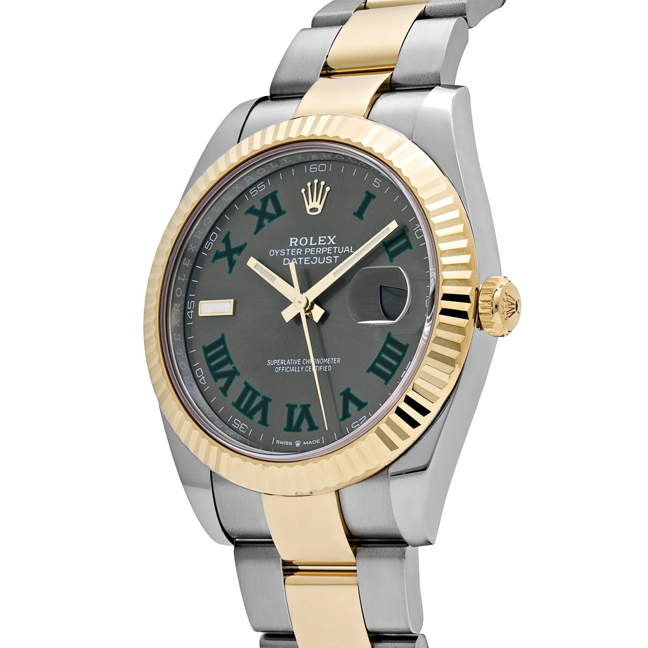 Rolex Datejust 41 126333 Yellow Gold Stainless Steel Wimbledon Slate Dial Oyster (2024)