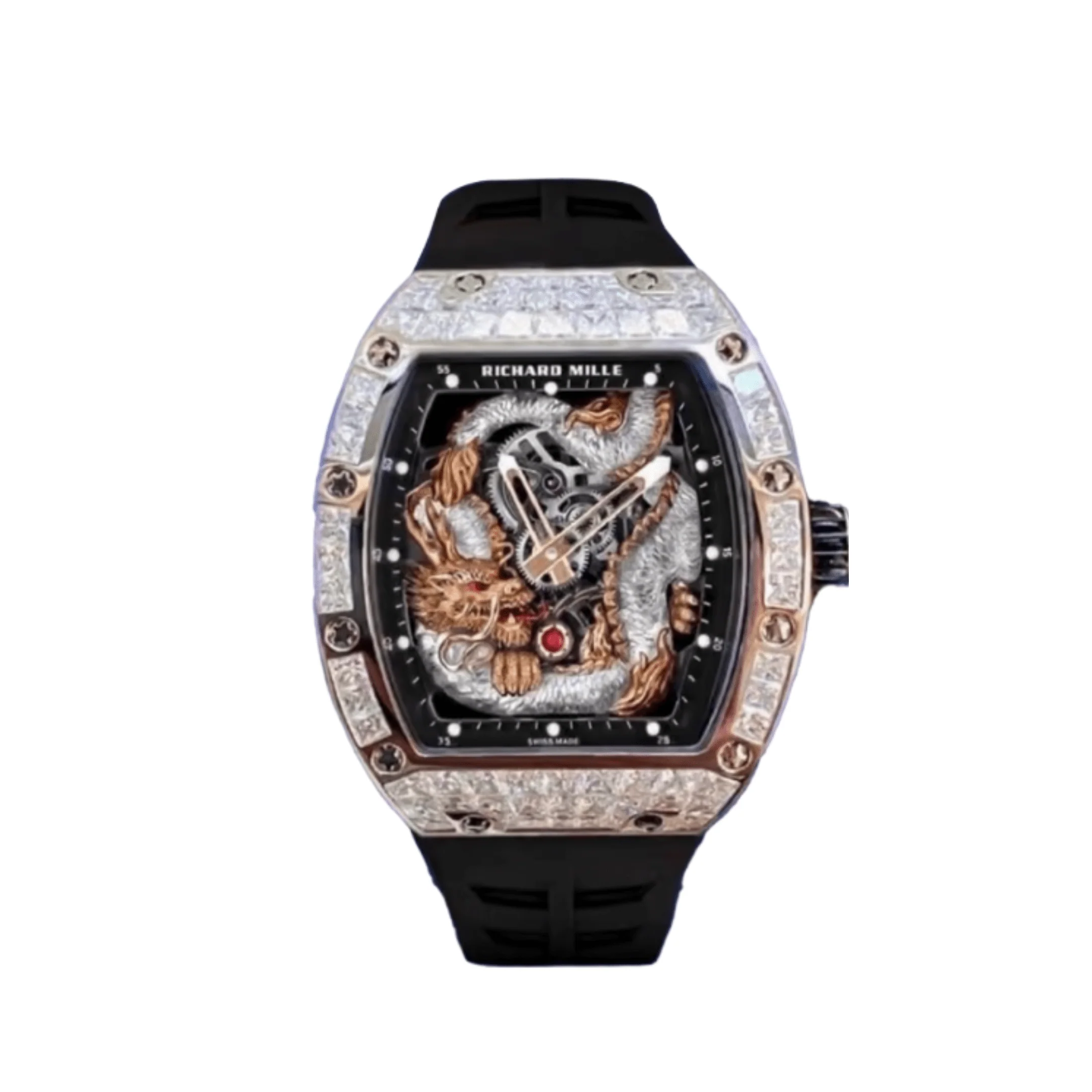 Richard Mille RM 57-03 Tourbillon Rose Gold Dragon Phoenix Dial Diamond Bezel Limited Edition of 36