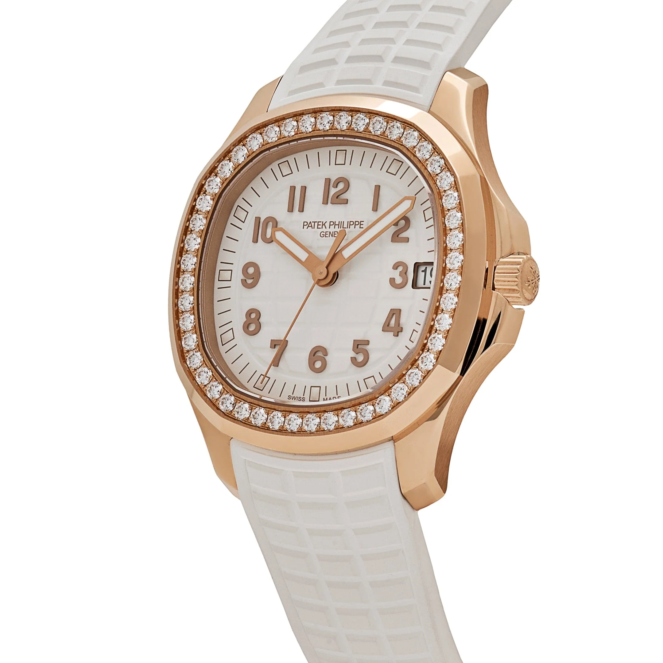Patek Philippe Aquanaut Luce 5268/200R-001 Rose Gold Diamond Bezel White Dial