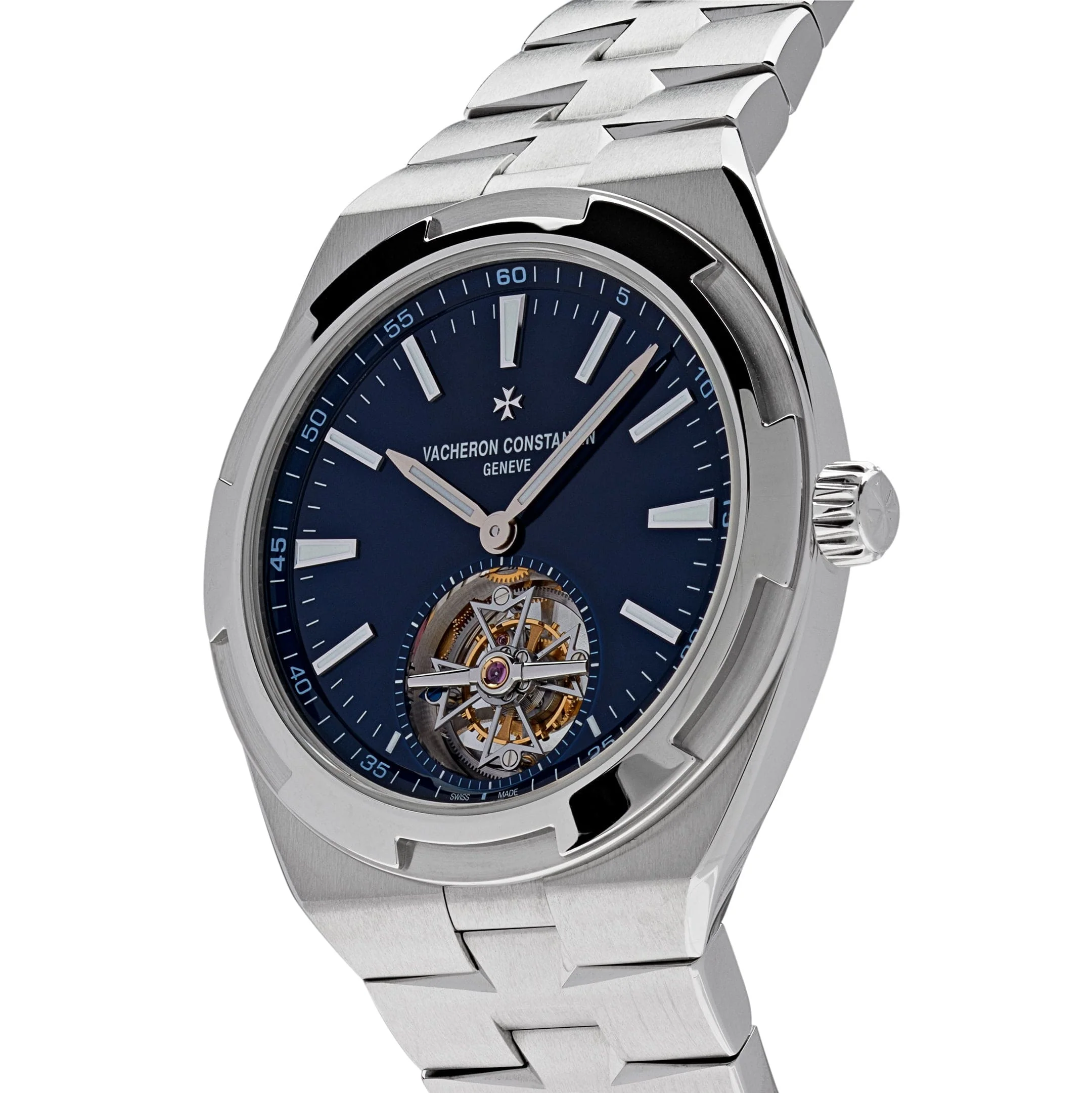 Vacheron Constantin Overseas Tourbillon 6000V/110A-B544 Stainless Steel Blue Dial