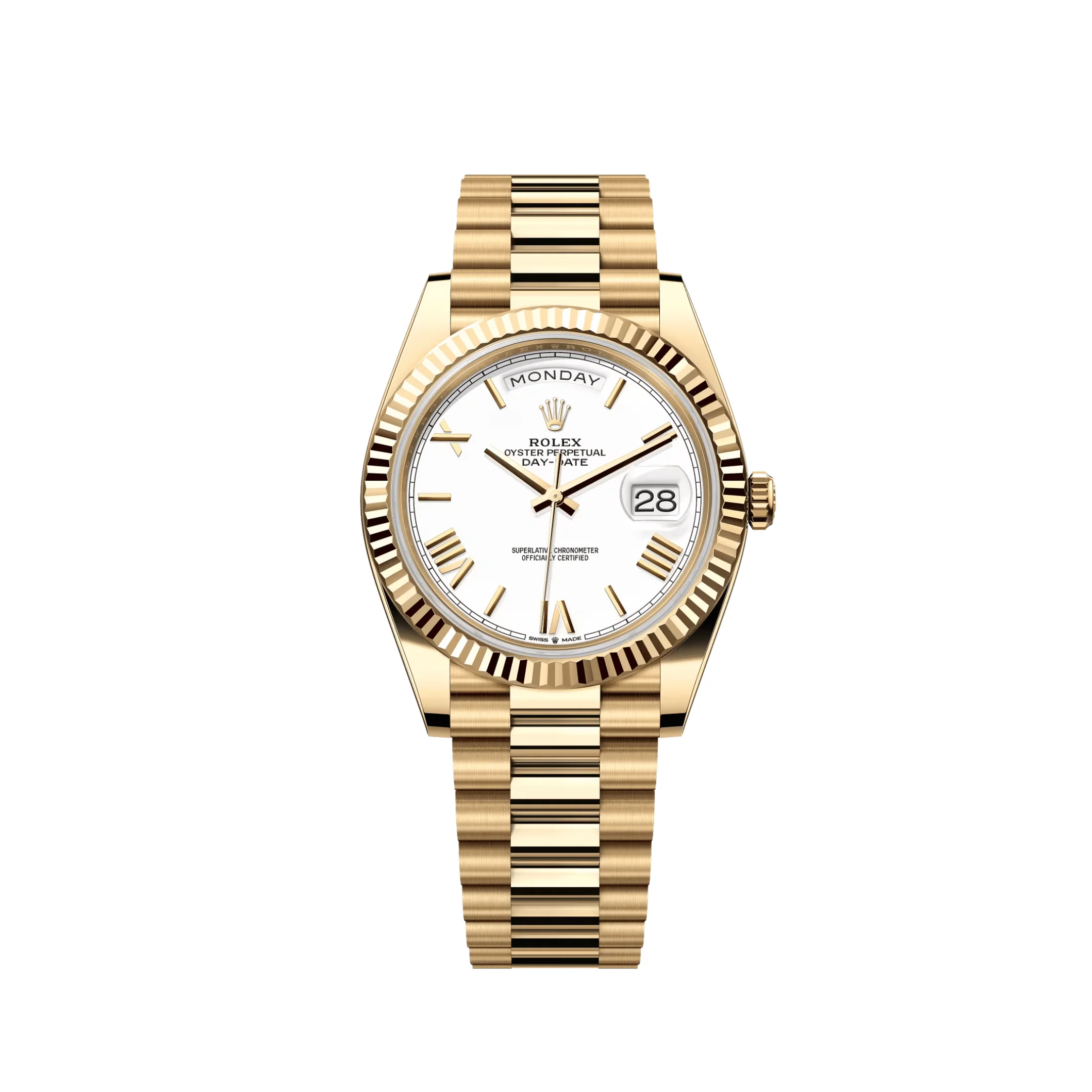 Rolex Day-Date 40 228238 Yellow Gold White Roman Numerals Dial (2023)