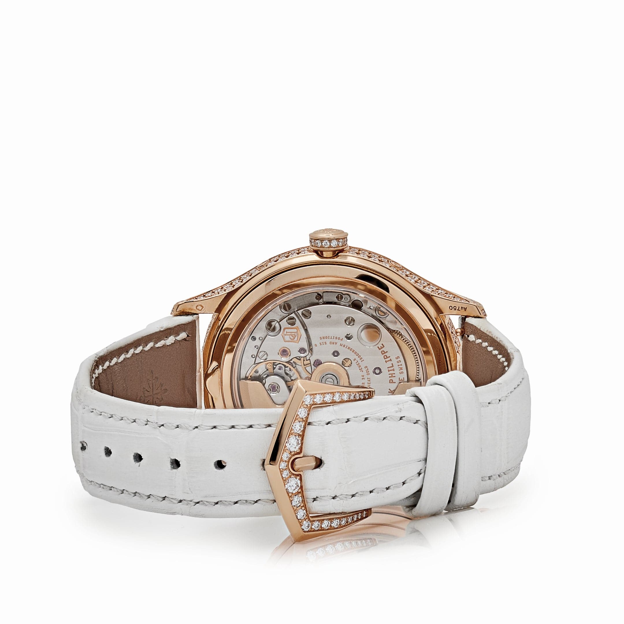 Patek Philippe Complications 4948R-001 Annual Calendar Moon Phases Rose Gold  Mother-of-Pearl Dial Diamond Bezel