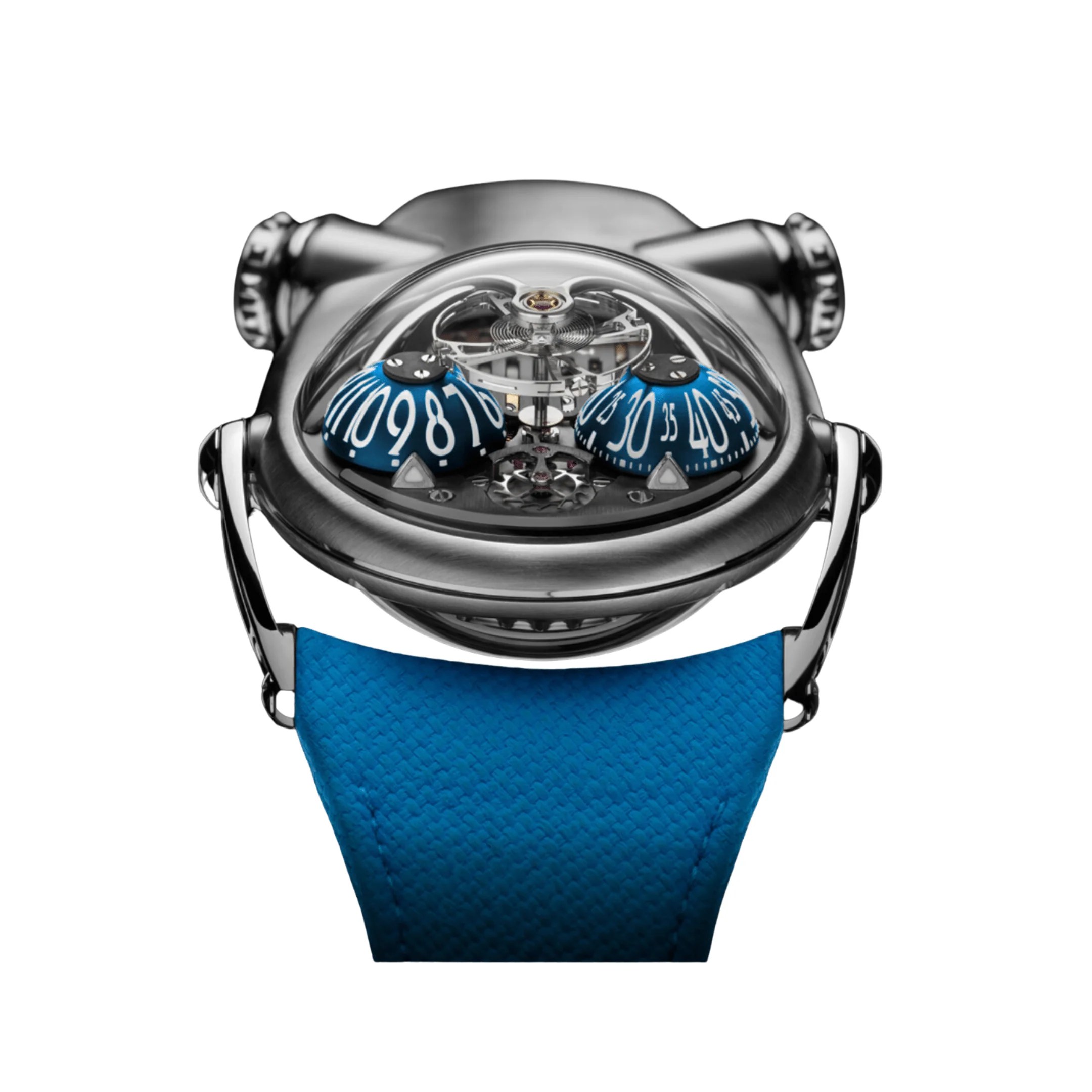 MB&F 100T036  Horological Machine No.10  'Bulldog'  Titanium Blue Dial