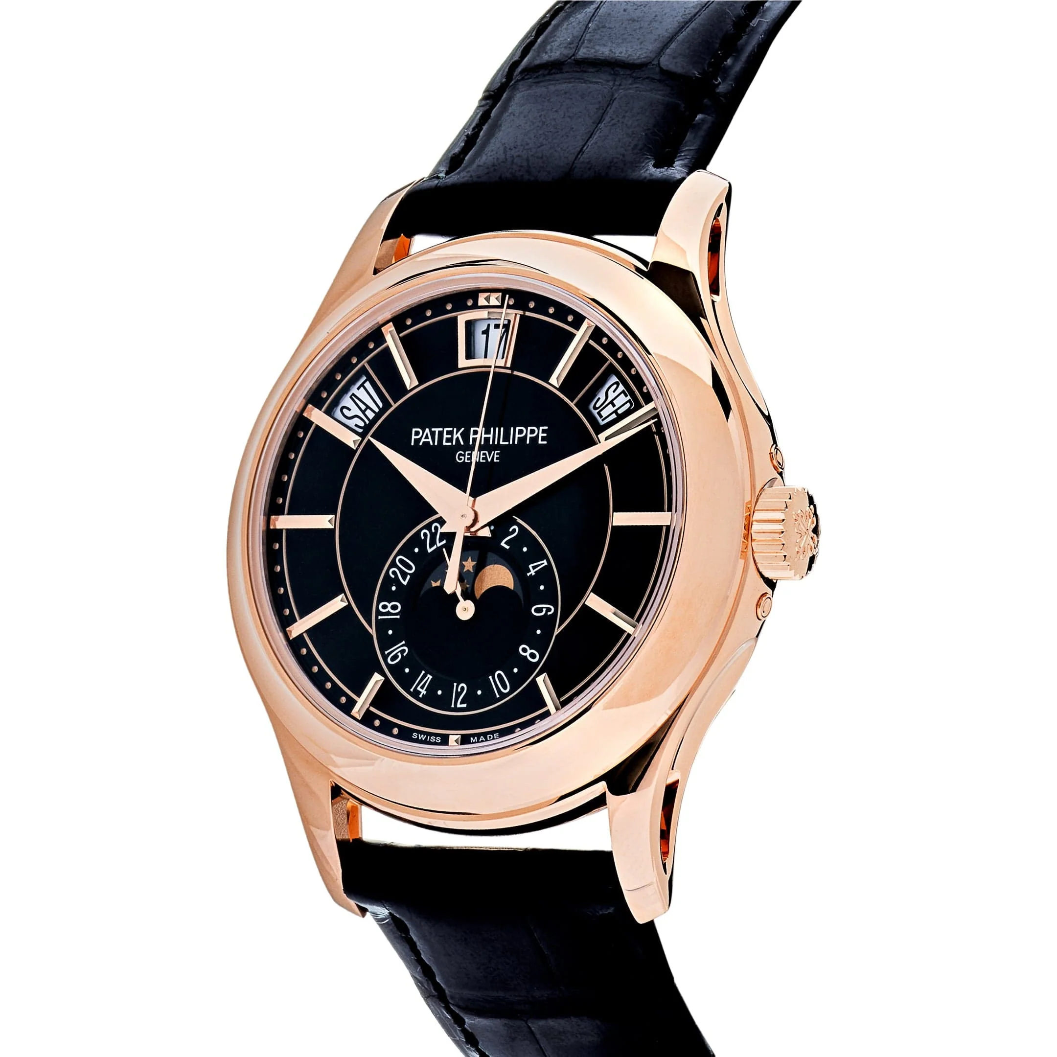 Patek Philippe Complications 5205R-010 Annual Calendar Rose Gold Black Dial