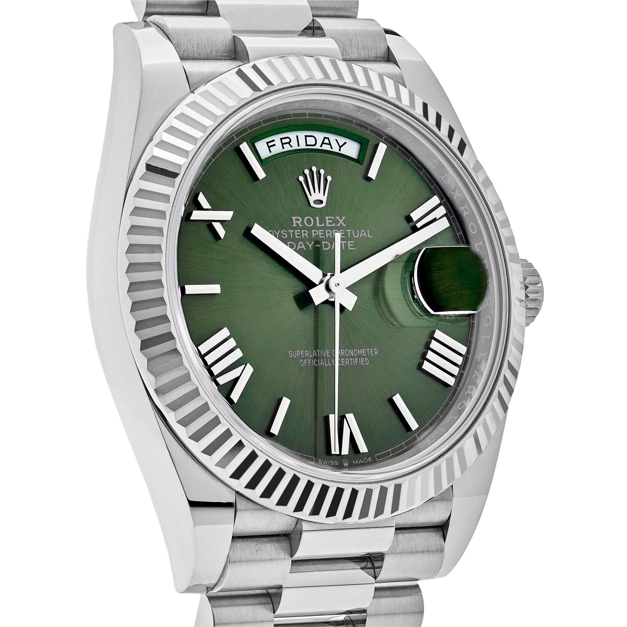 Rolex Day-Date 40 228239 White Gold Olive Dial (2023)