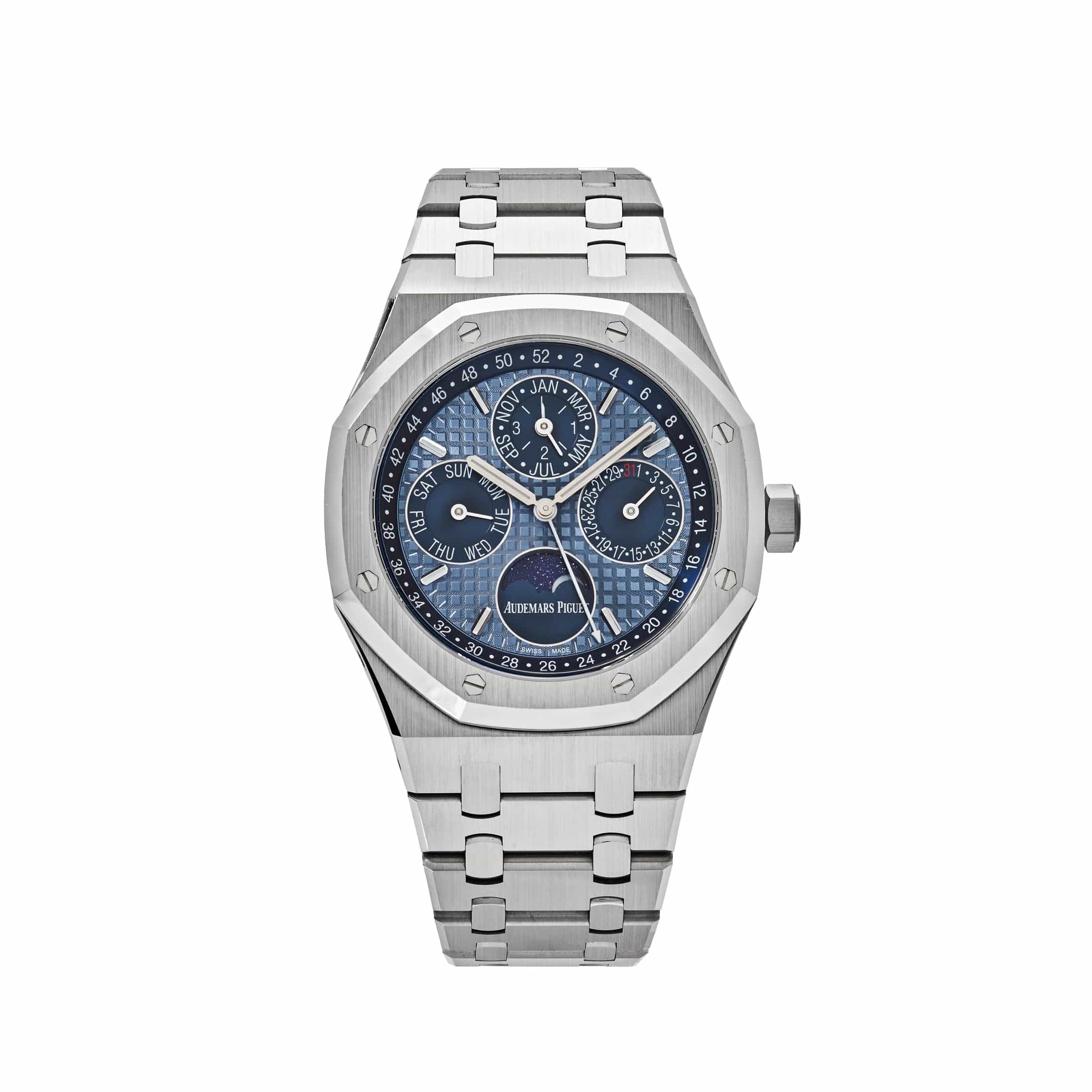 Audemars Piguet Royal Oak Perpetual Calendar 26574ST.OO.1220ST.03 Stainless Steel Ice Blue Dial