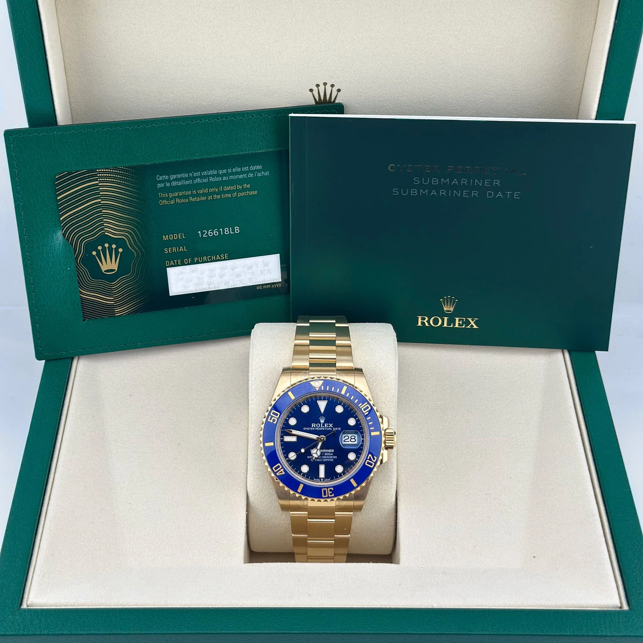 Rolex Submariner Date 126618LB Yellow Gold Blue Dial (2025)
