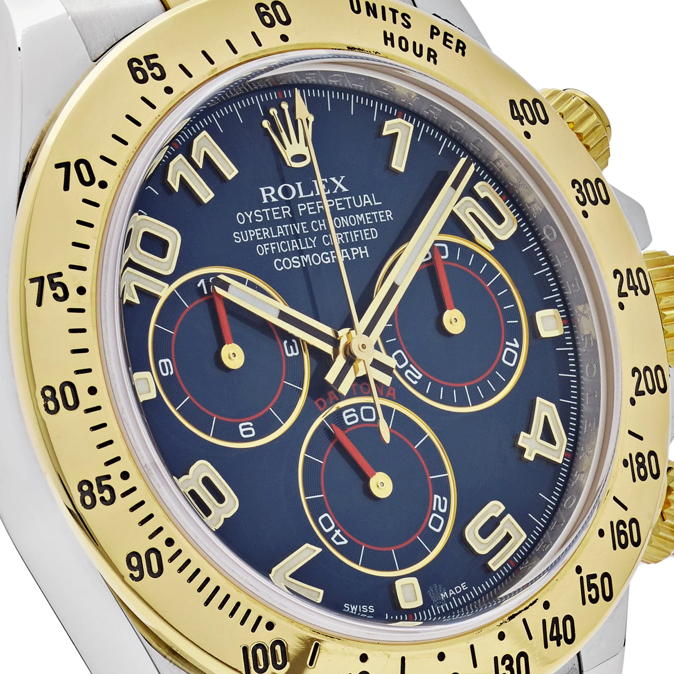 Rolex Daytona 116523 Stainless Steel and Yellow Gold Blue Dial