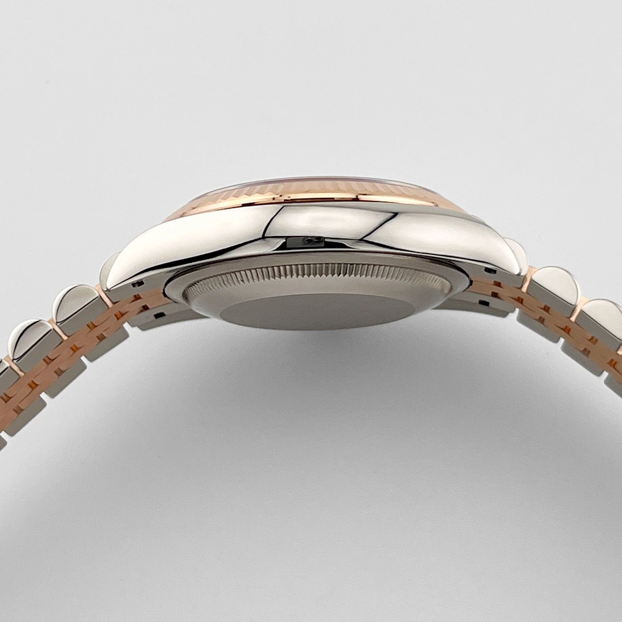 Rolex Datejust 36 126231 Rose Gold Stainless Steel Dark Rhodium Roman Numerals Diamond Dial Jubilee (2020)