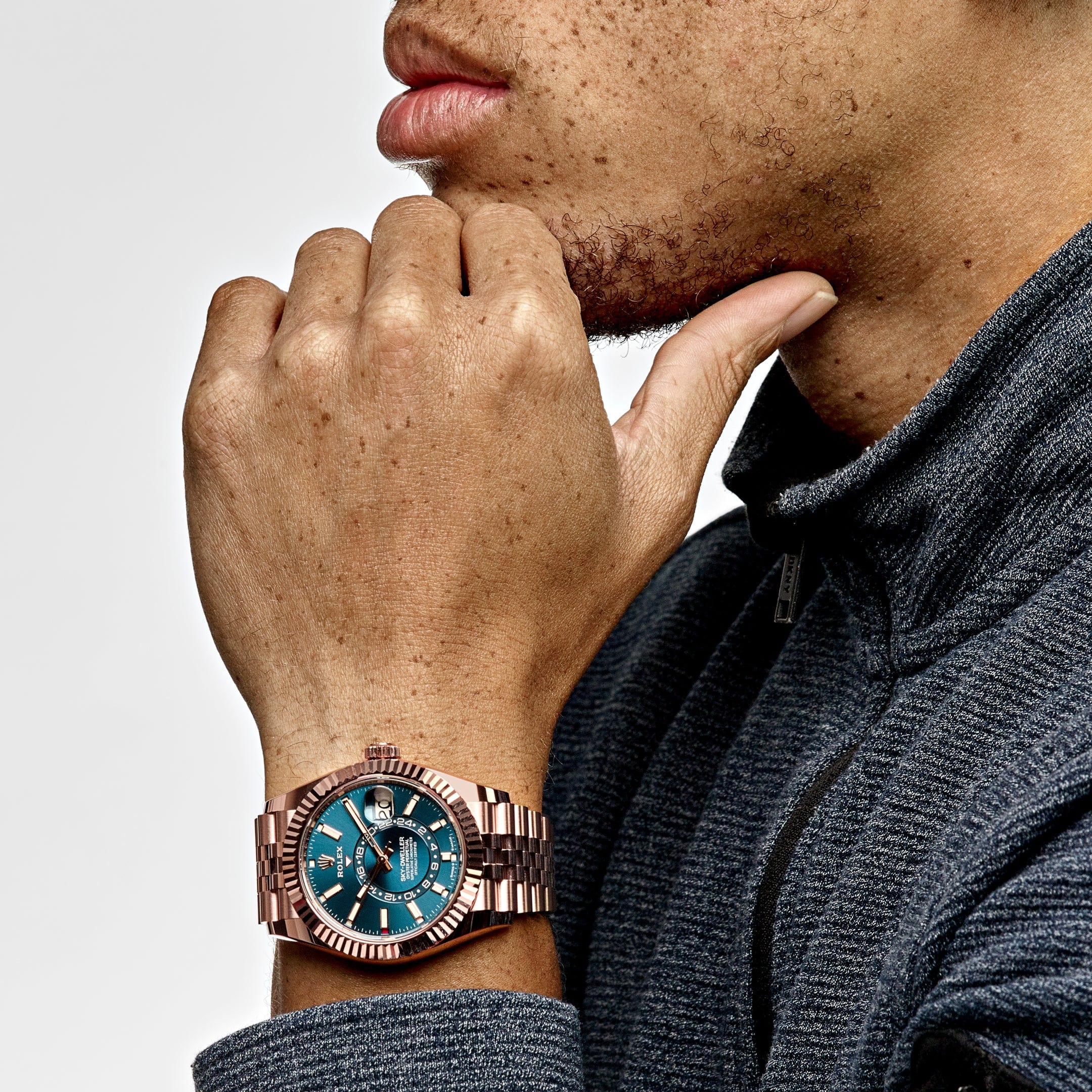 Rolex Sky-Dweller 336935 Rose Gold Blue-Green Dial Jubilee (2024)