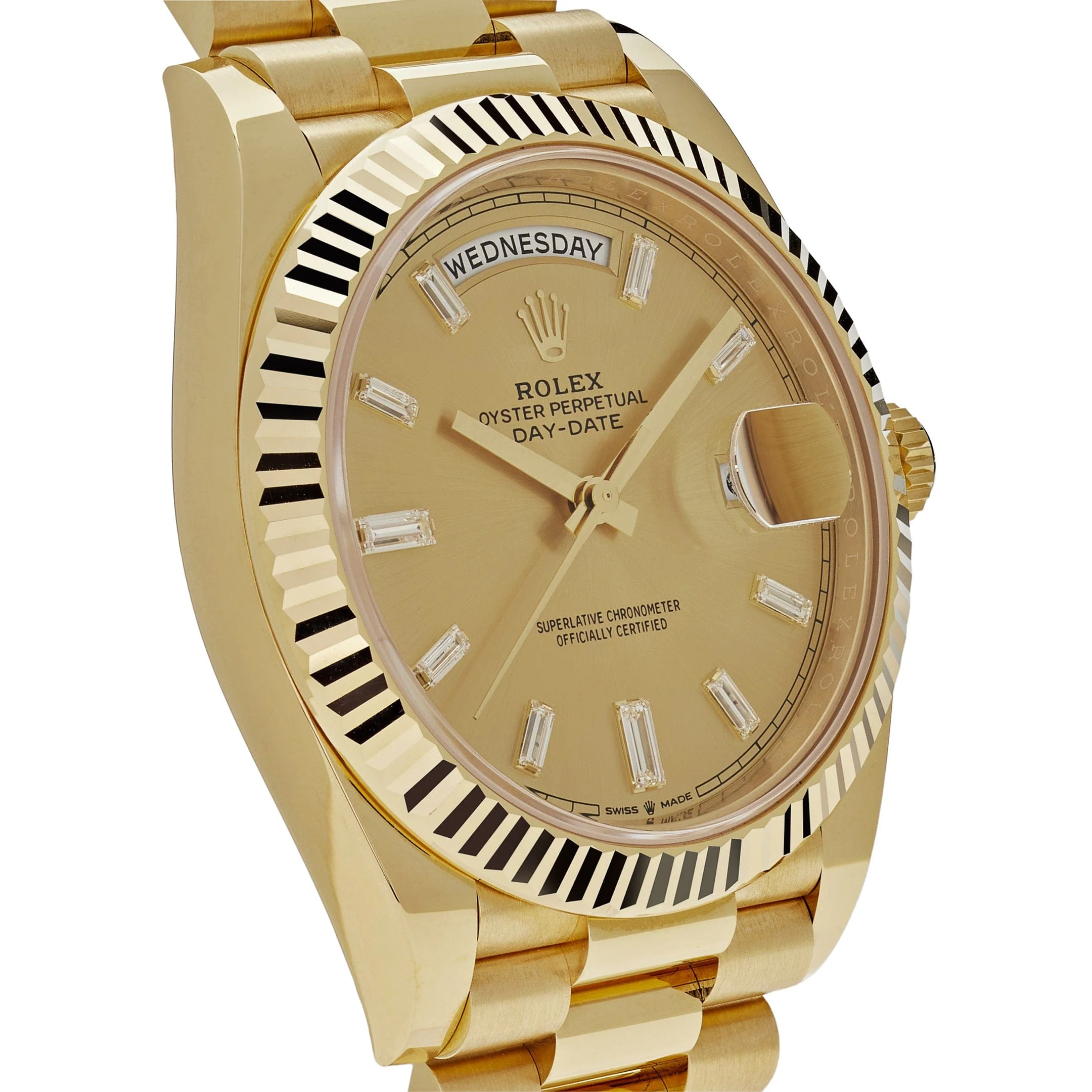 Rolex Day-Date 40 228238 Yellow Gold Champagne Diamond Dial (2025)