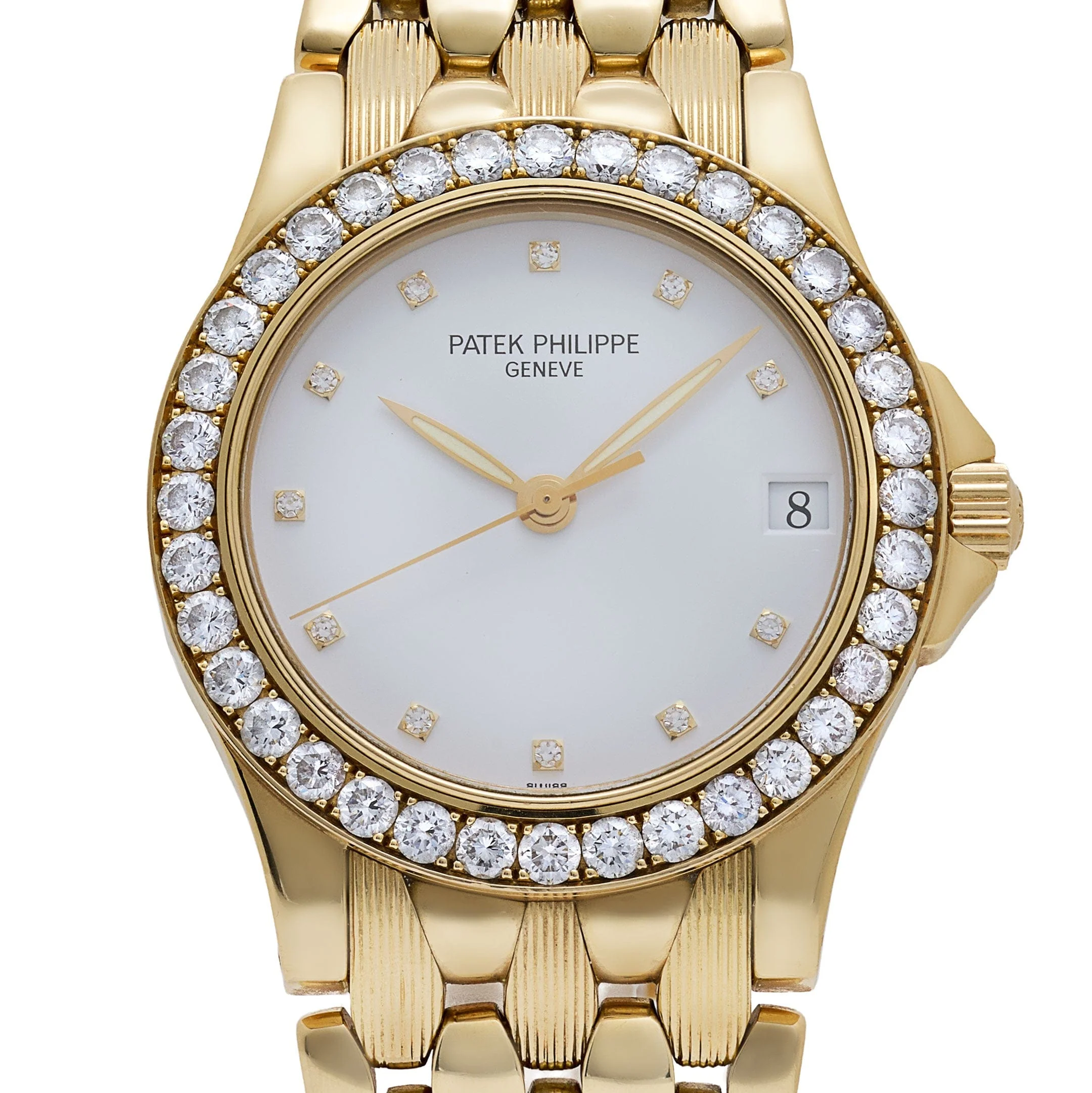 Patek Philippe Neptune 5081/10J-001 Yellow Gold White Diamond Dial Diamond Bezel (2000)