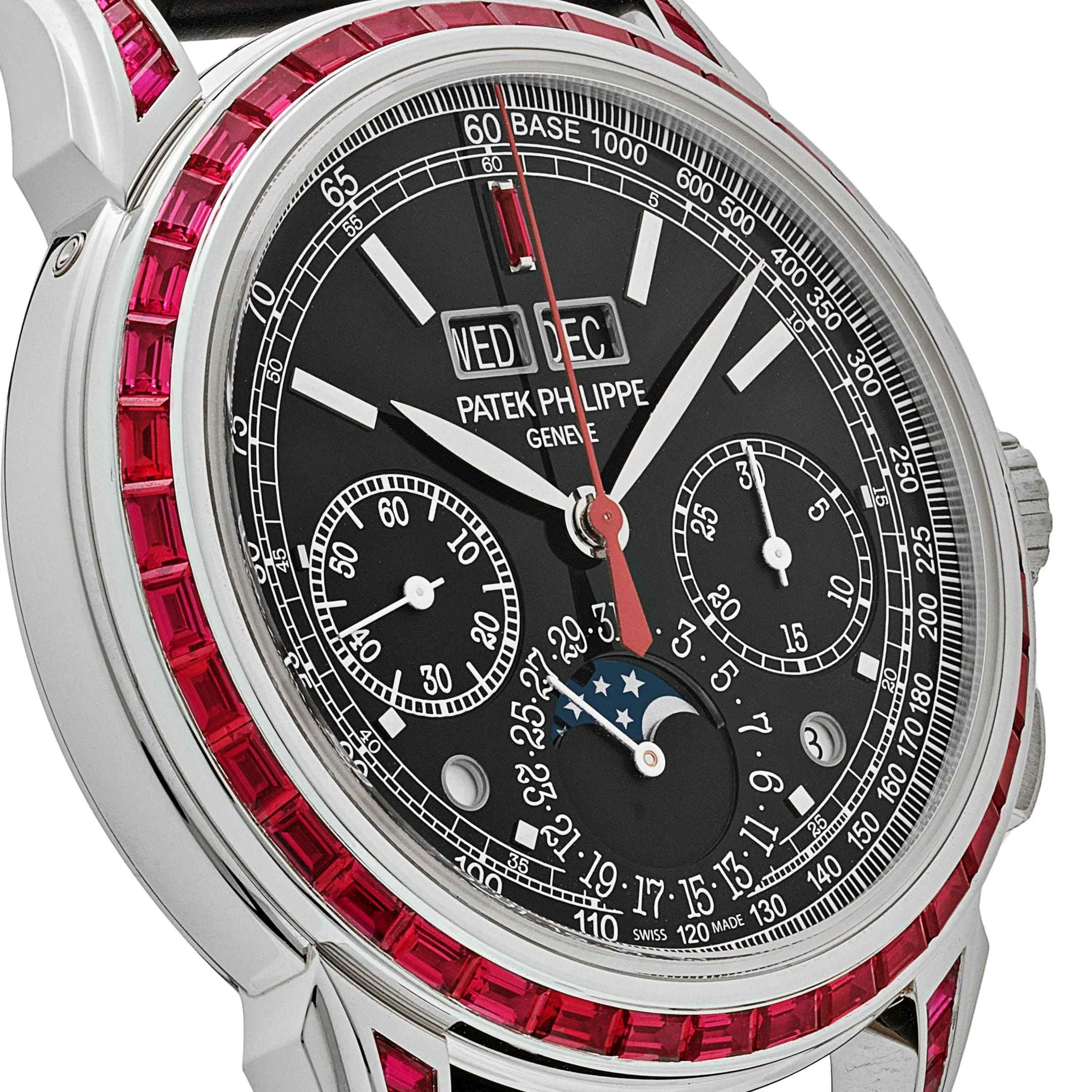 Patek Philippe Grand Complications 5271/12P-001 Perpetual Calendar  Platinum Black Dial Ruby Bezel
