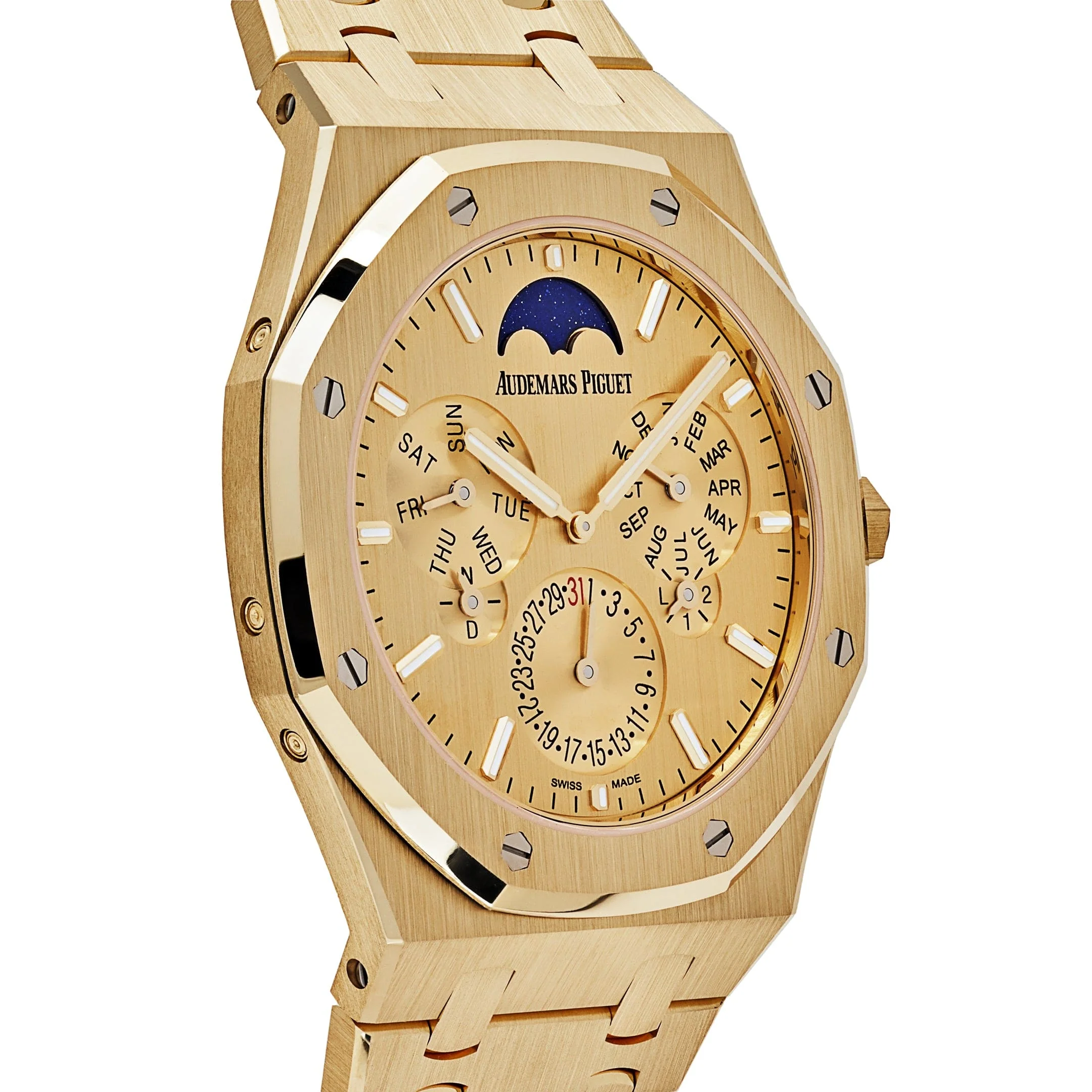 Audemars Piguet Royal Oak 26586BA.OO.1240BA.99  Perpetual Calendar Ultra-Thin Yellow Gold Champagne Dial Limited Edition of 88 (2024)