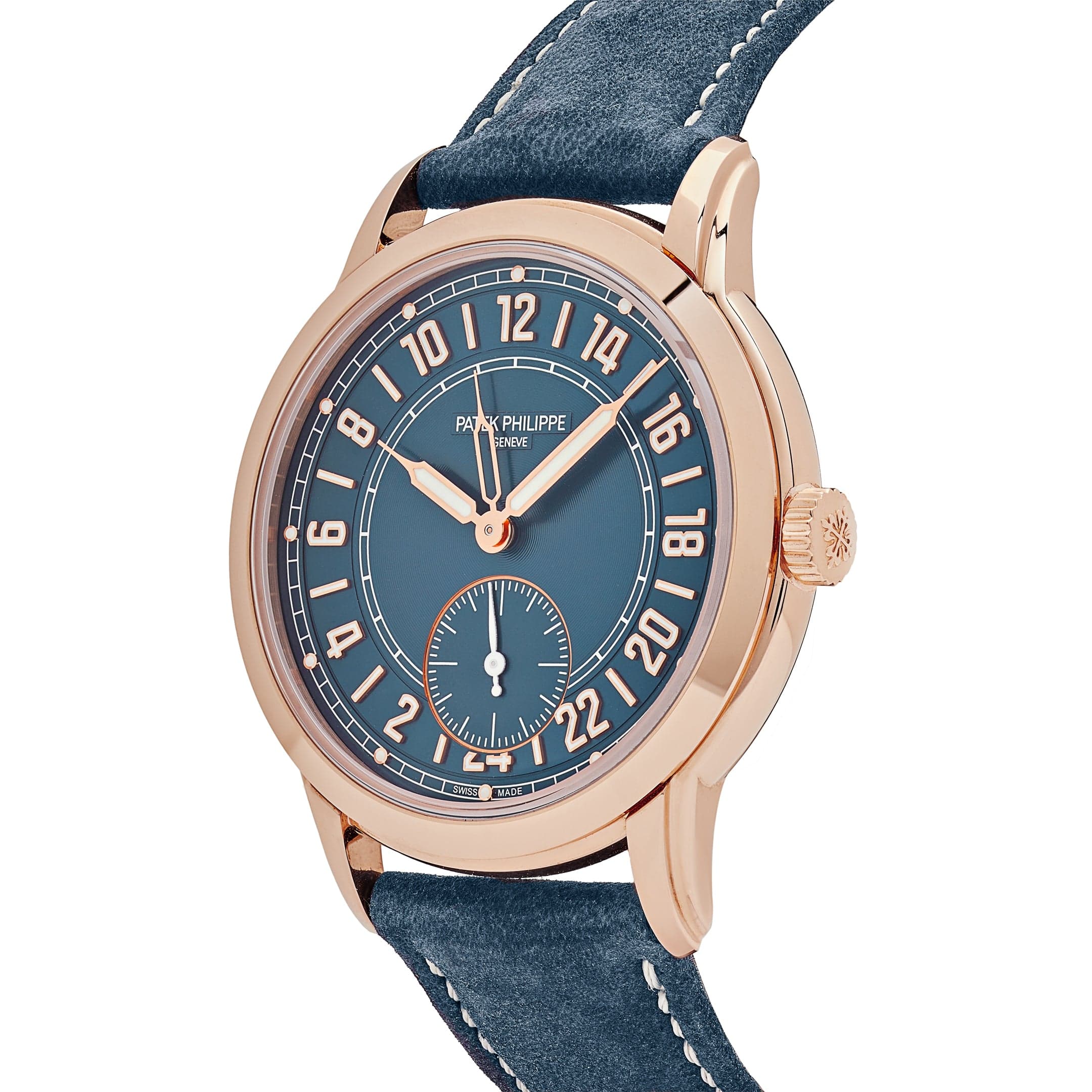 Patek Philippe Complications Calatrava 5224R-001 Travel Time Rose Gold Navy Blue Dial (2024)