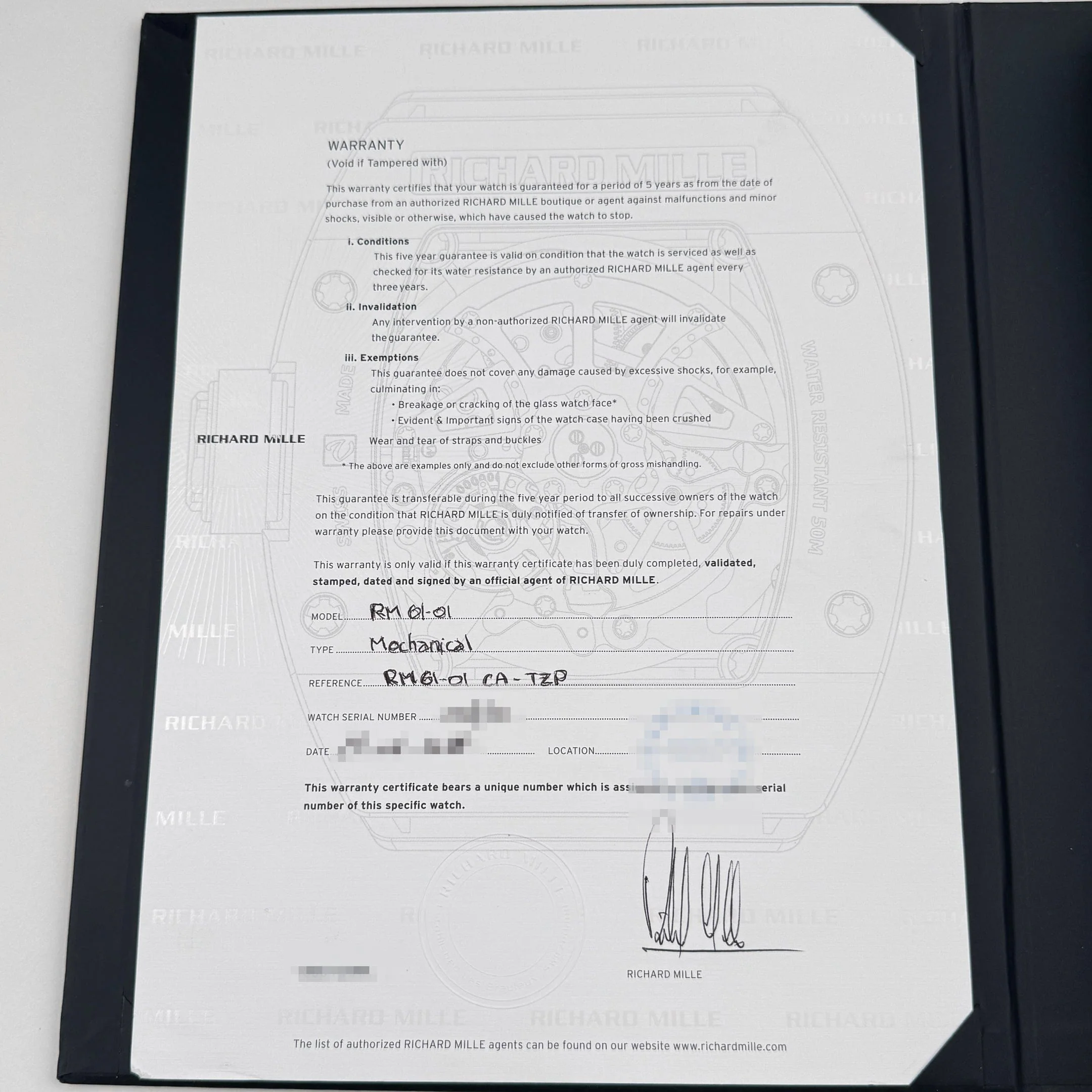 Richard Mille RM 61-01 Yohan Blake Monochrome Limited Edition of 50