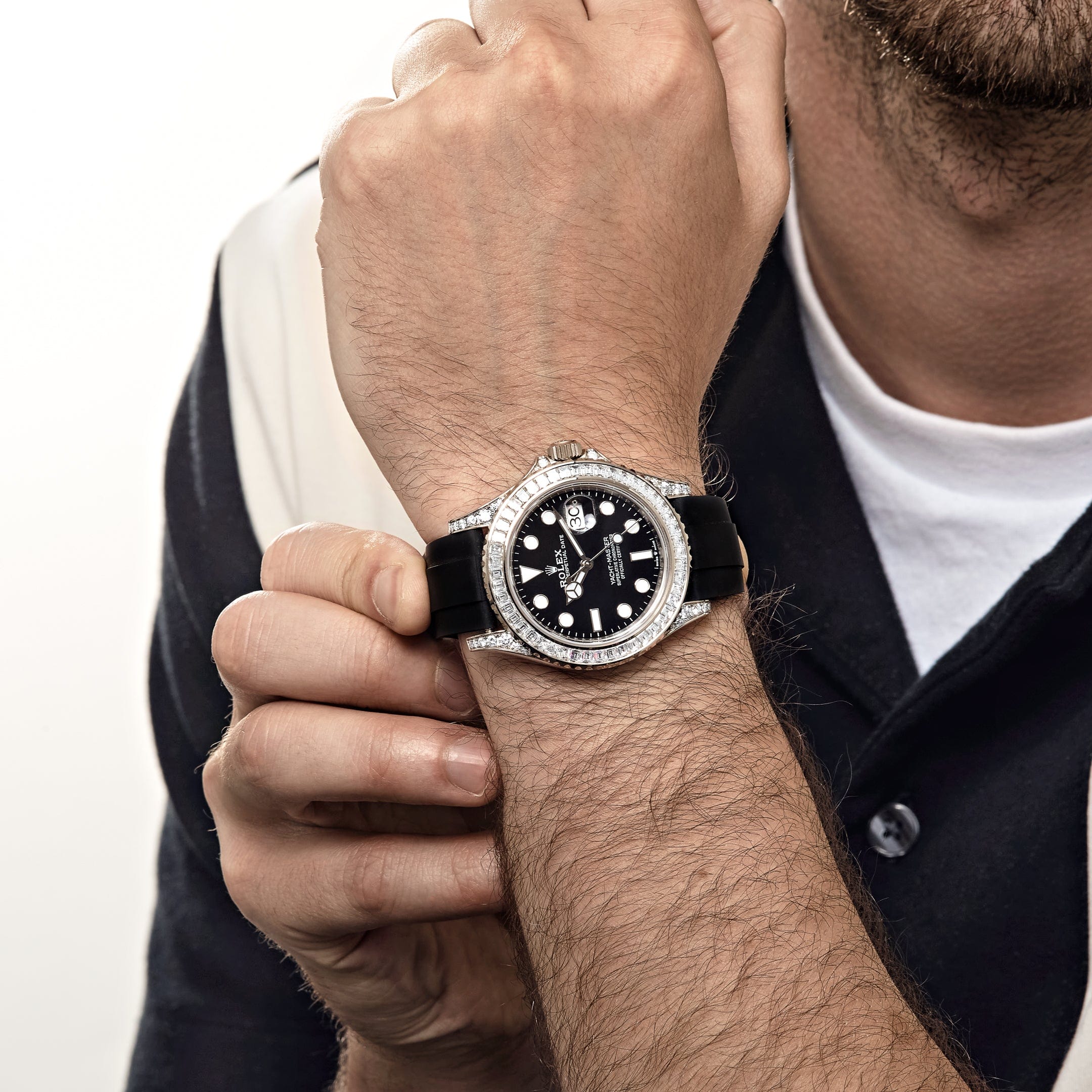 Rolex Yacht-Master 42 226679TBR White Gold Black Dial Diamond Bezel