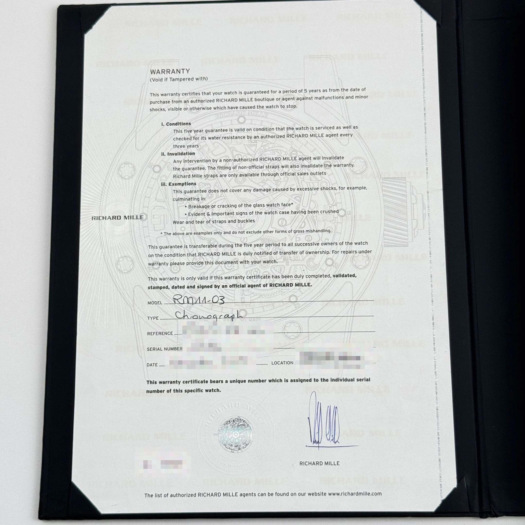 Richard Mille RM 11-03 Flyback Chronograph White Gold Diamond Bezel (2019)